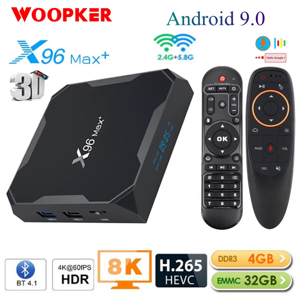 X96 Max Plus Smart TV Box 1000M Android 9.0 Amlogic S905x3 8K Media Player 4GB R