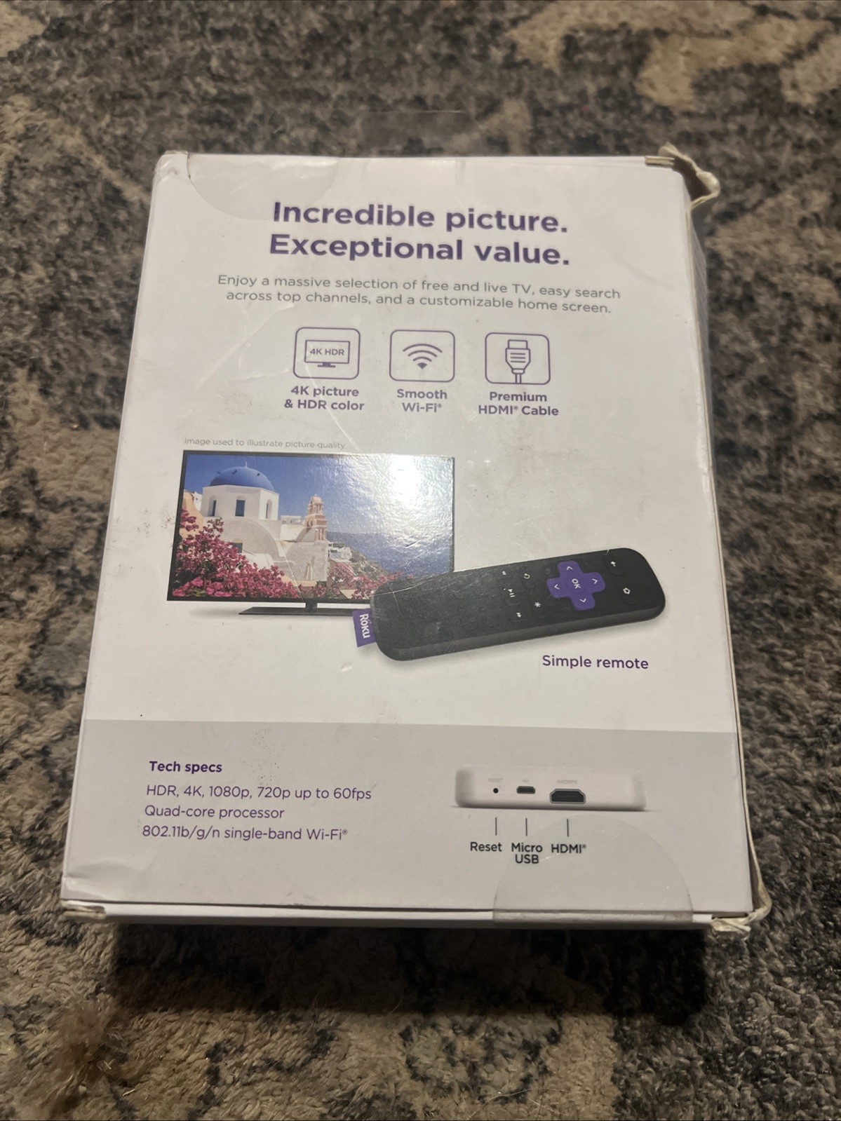New/ Sealed Roku Premiere, HD, 4K, HDR Streaming Made Easy, 2022