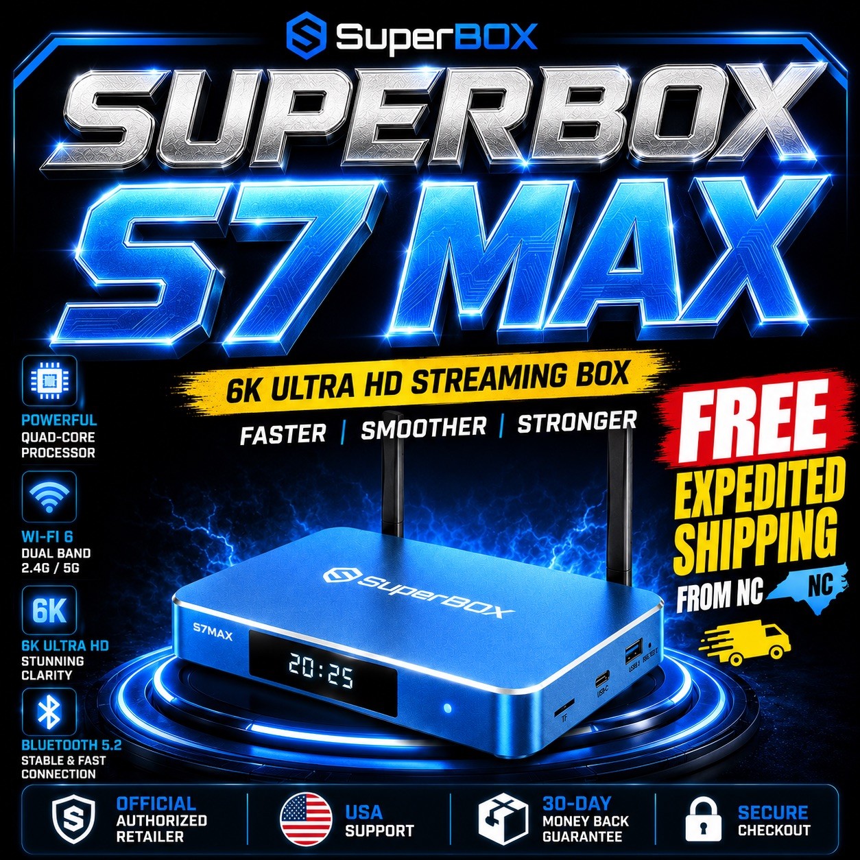 🔥 2026 SUPERBOX S7 MAX 🔥 FREE EXPEDITED SHIPPING ✈️ FAST CUSTOMER SUPPORT 📲