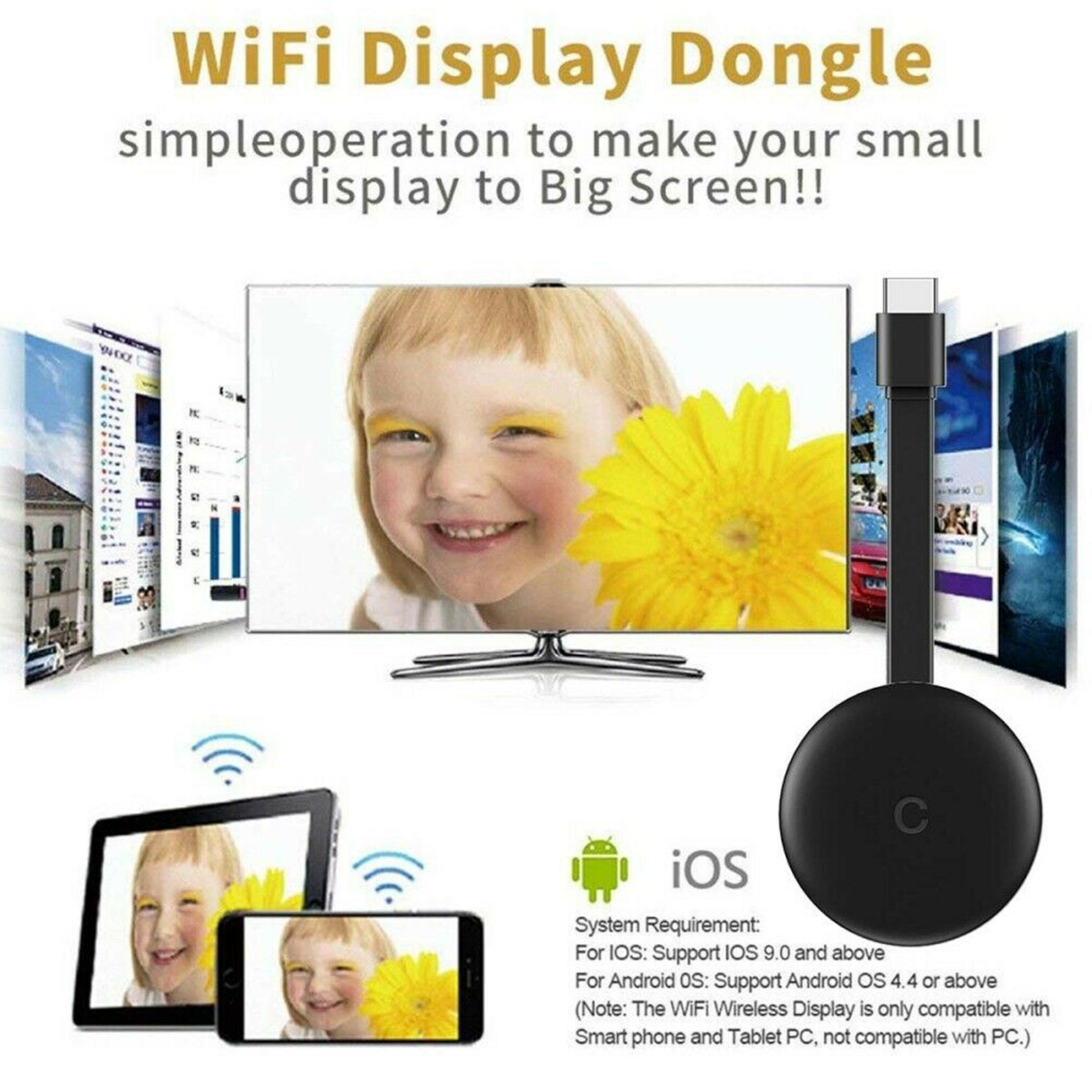 G12 HD 1080P Wireless WiFi Display Receiver TV Dongle Miracast DLNA Airplay HDMI