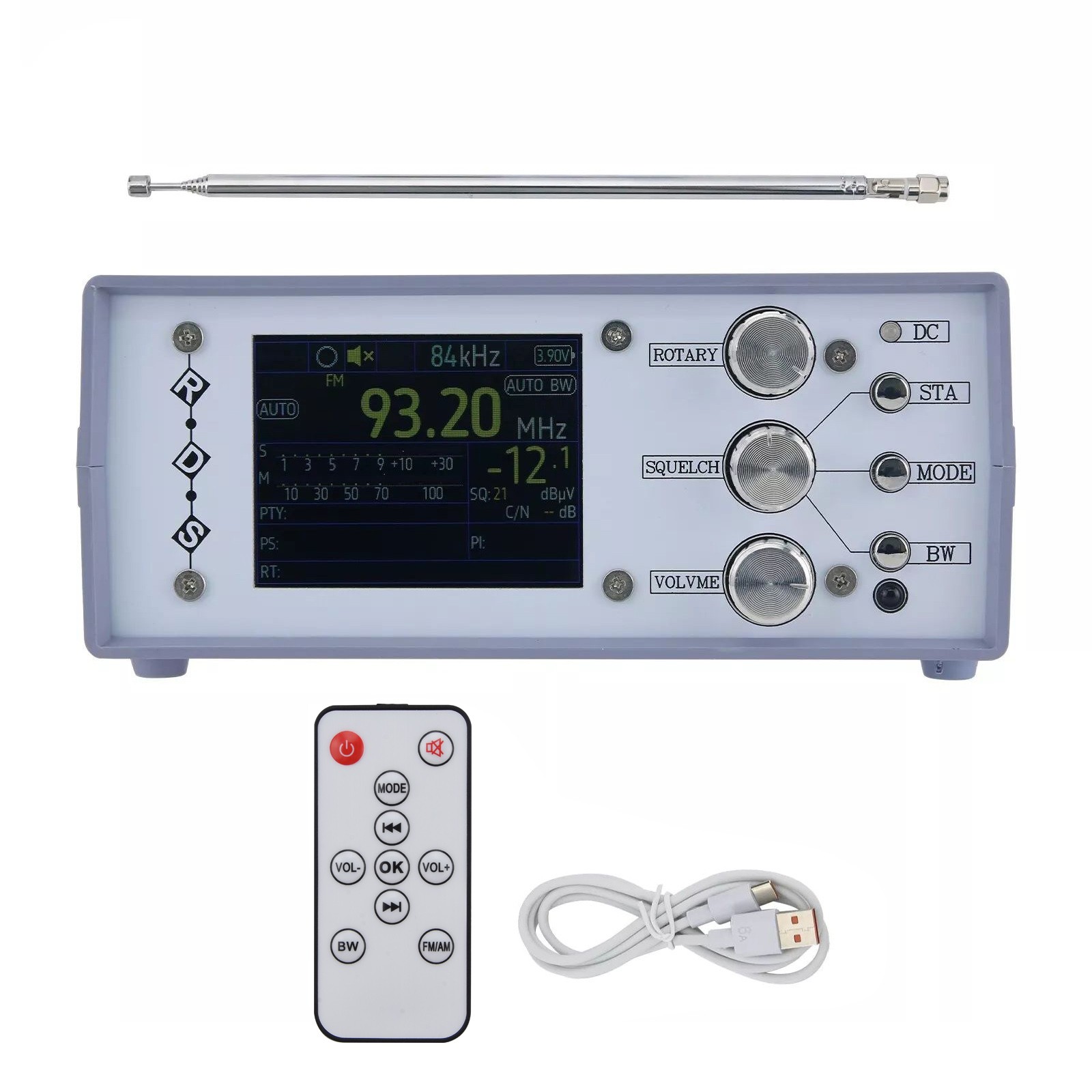 TEF6686 Desktop Radio Support DSP RDS AM FM LW MW SW Full Band Radio w/ Speaker