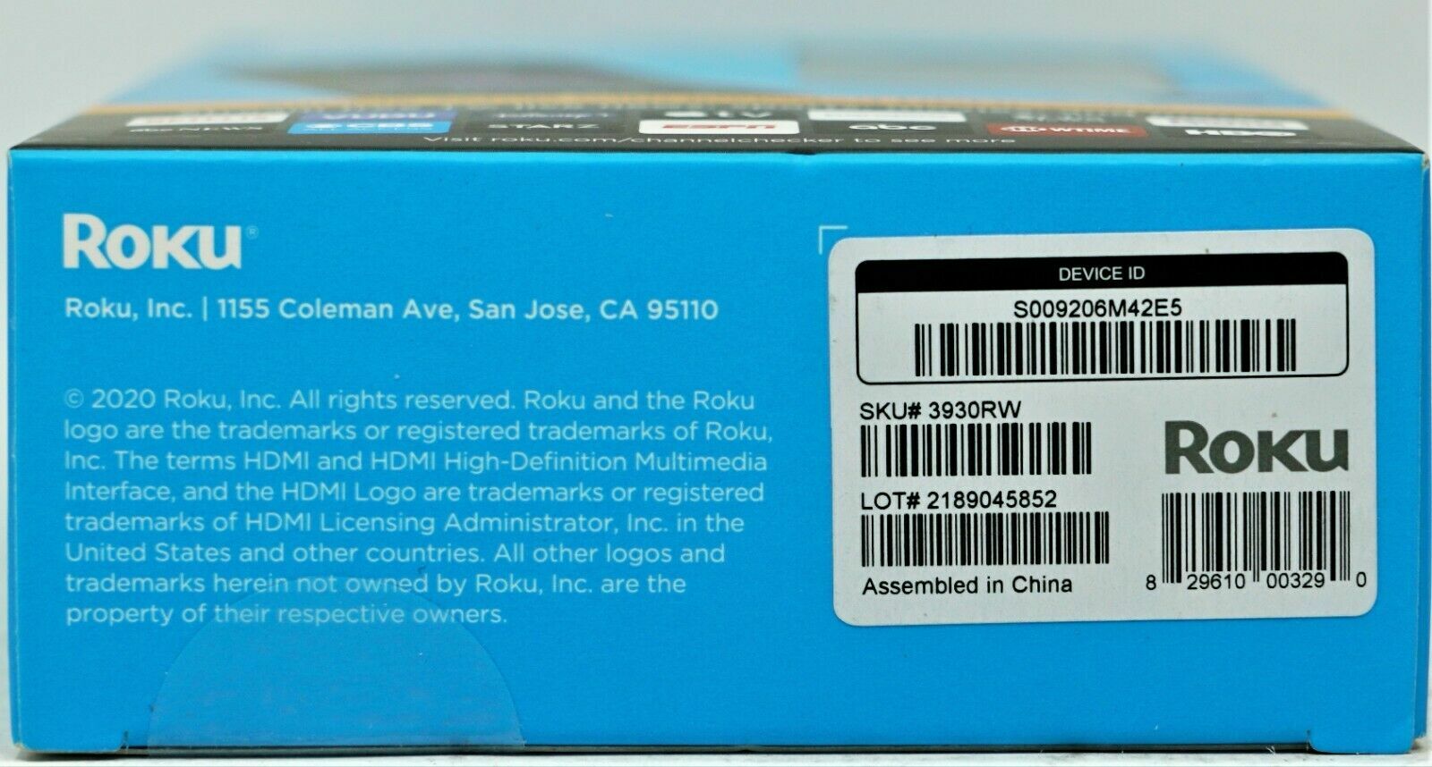 Roku Express HD 3930RW Streaming Media TV Live News Sports Music Streamer New