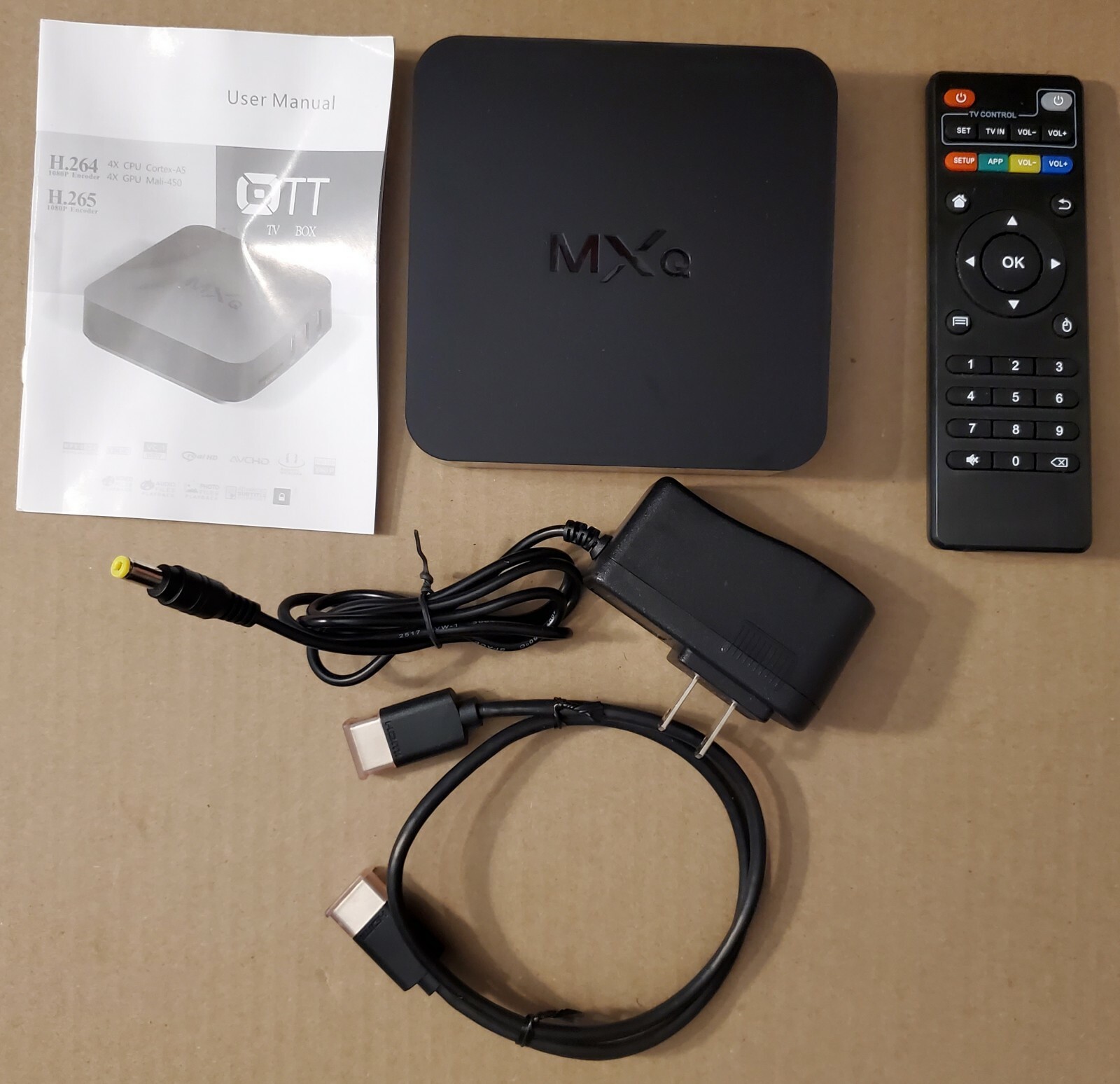 MXQ OTT Android 4.4 TV Box Internet TV 4x CPU 4x GPU H.264 H.265 1080P Full HD