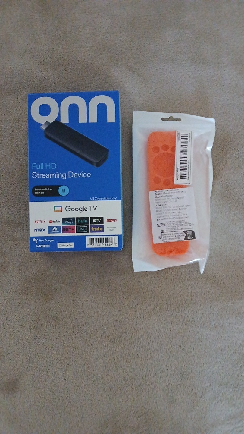 Onn HD Stick fully programmed. With New Remote Protector And Much More