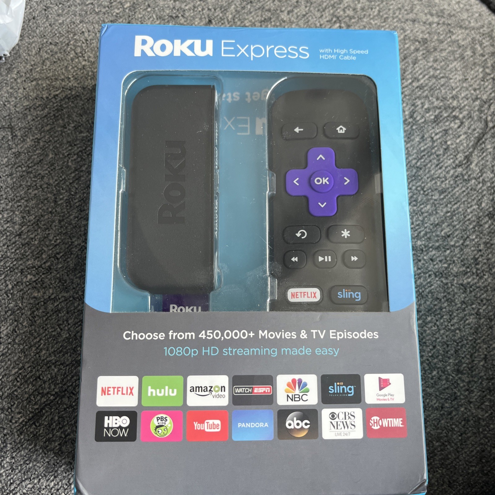Roku Express (5th Generation) Media Streamer 3700R – Black