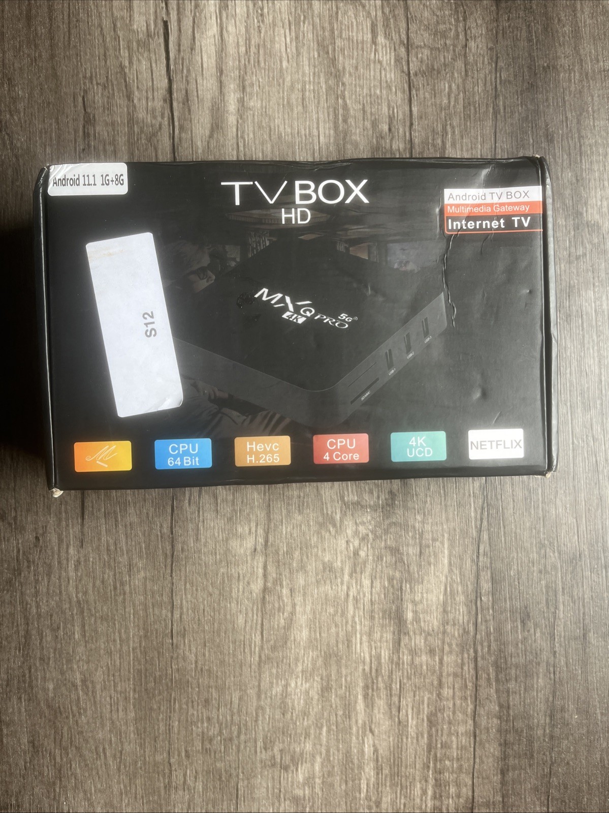 MXQ Pro 4K Ultra HD 64Bit Android 7.1 Quad Core TV Box Media Player-NEW
