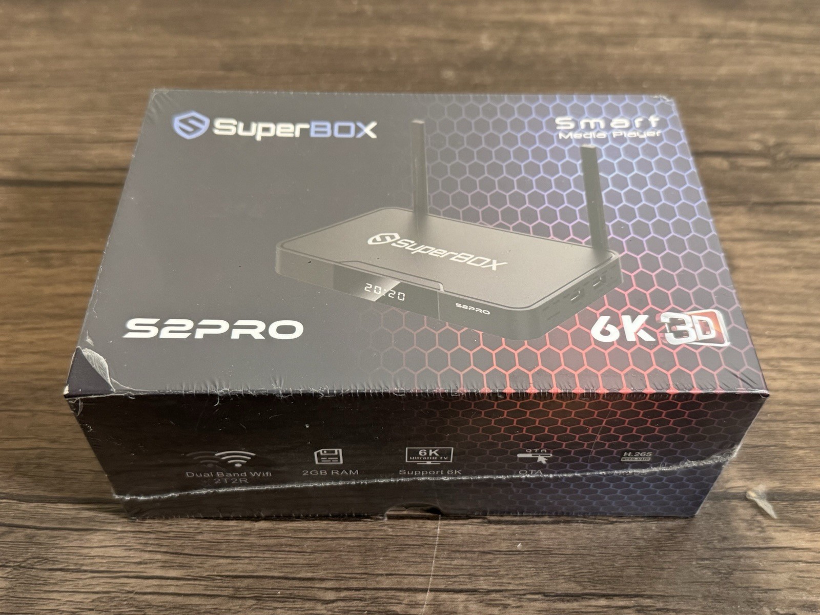 SuperBox S2 Pro Android TV Box, 6K Media Player Dual-Band Wi-Fi NEW SEALED
