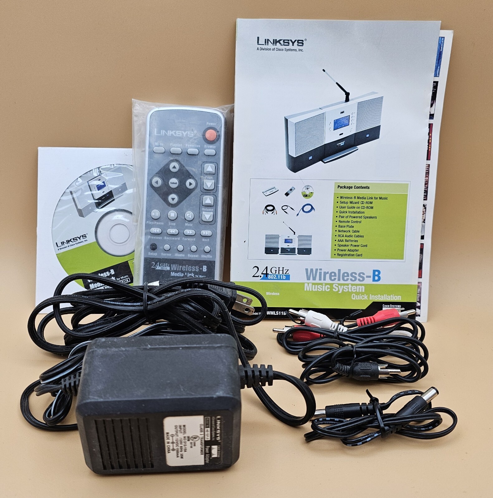 LINKSYS Wireless Music System WMLS11B Digital Media Streamer Internet Radio MP3
