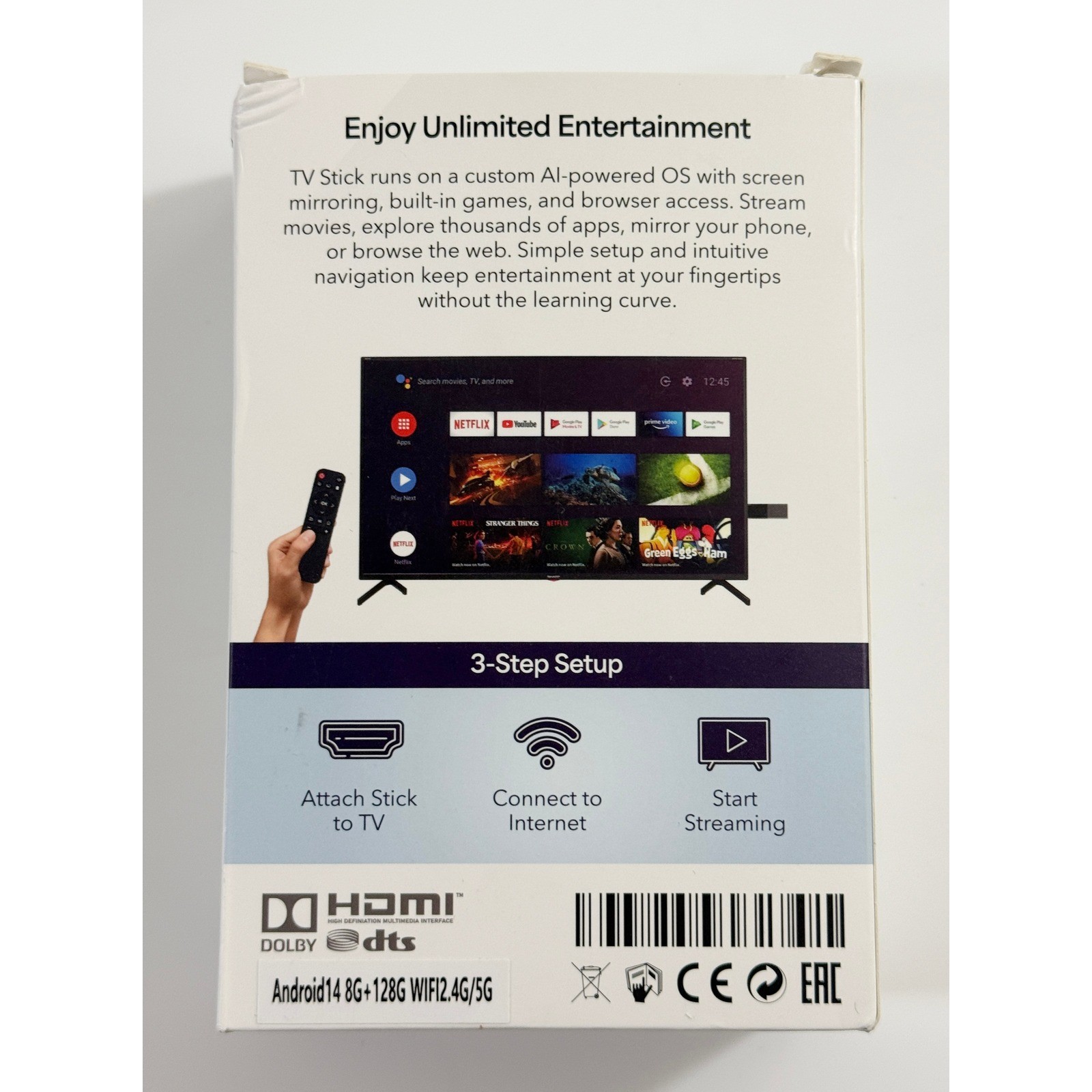 Smart TV Stick 4K UHD Chromecast Built in Android TV Google Assistant Remote