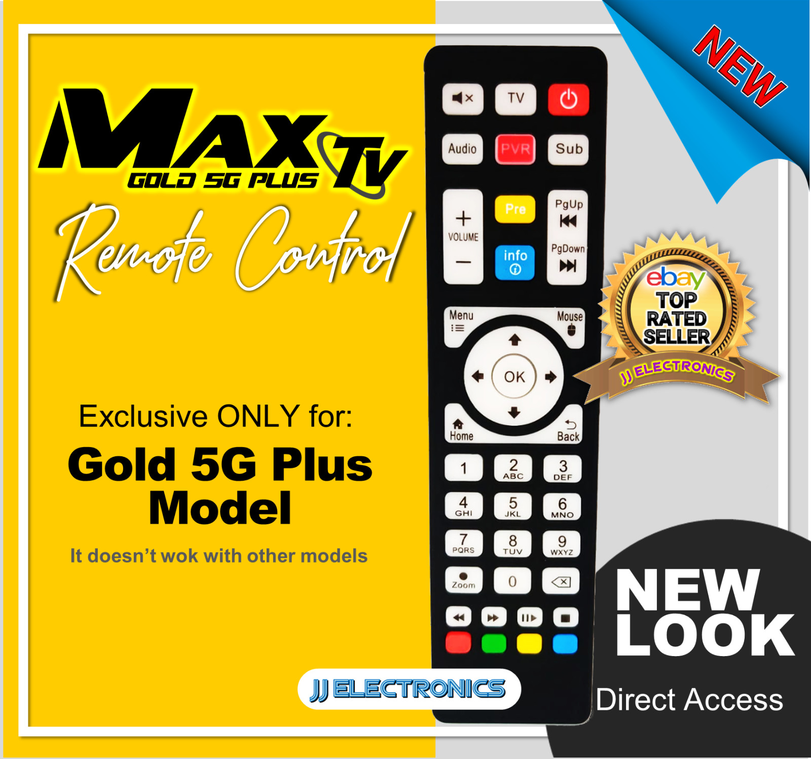 Remote Control EXCLUSIVE for MAXTV Gold 5G Plus