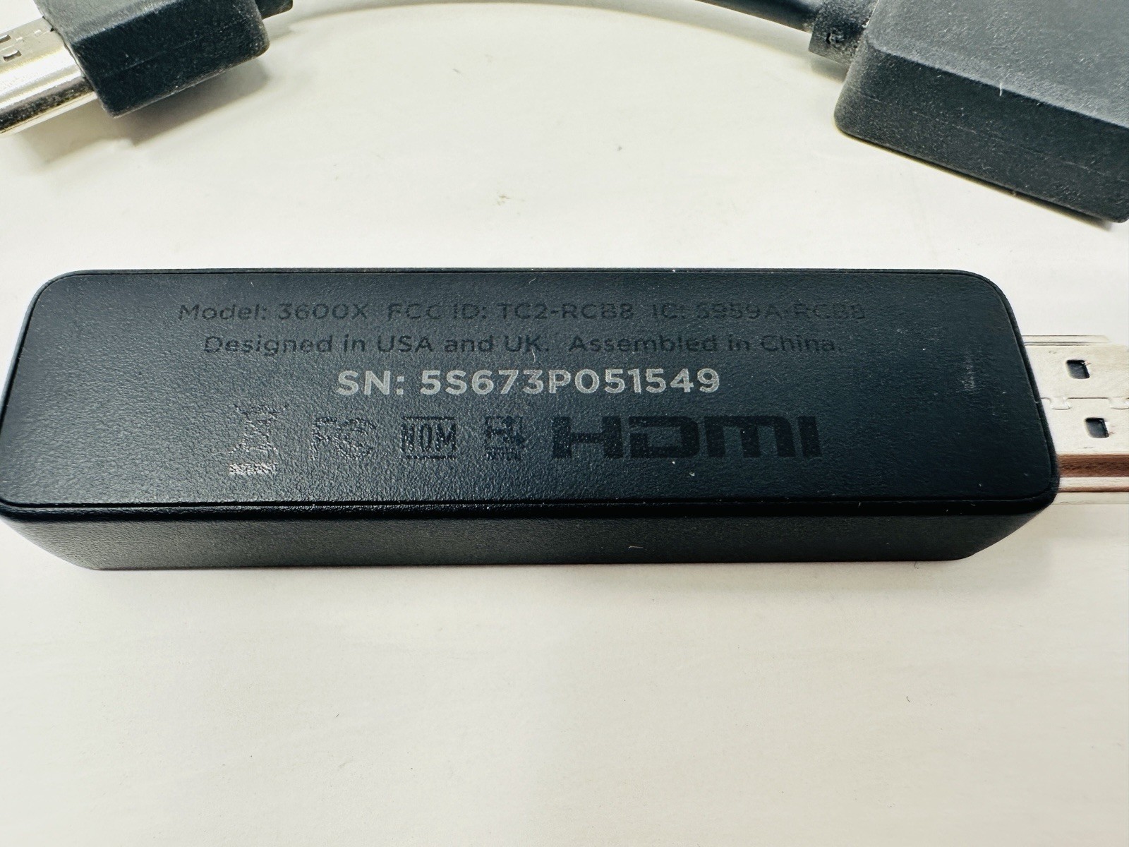 Roku Streaming Stick 3600X HDMI Media Streamer w/HDMI Adapter – READ