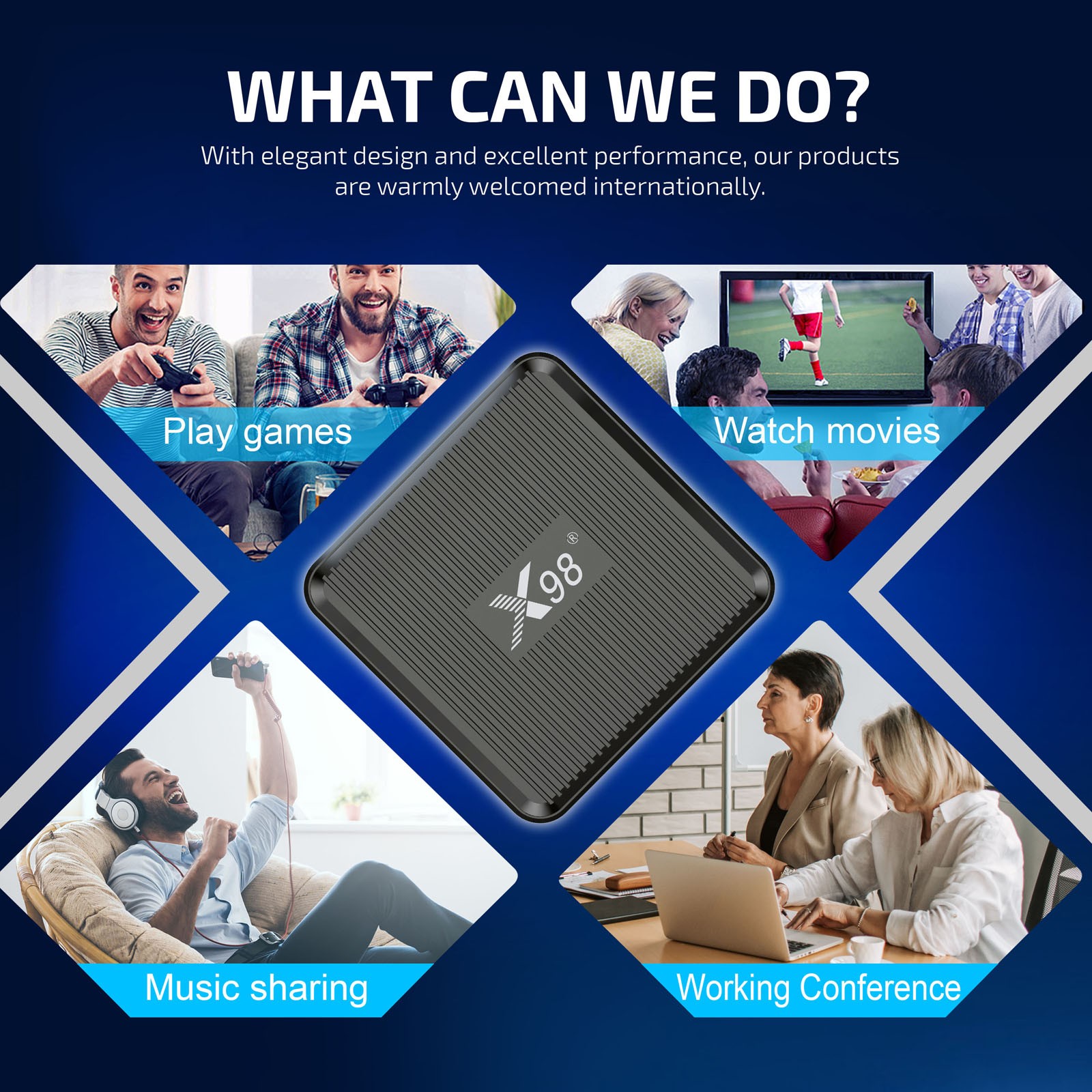 X98Q 11.0 Box Amlogic S905W2 UHD 4K Media Player 2.4G/5G D TJIT