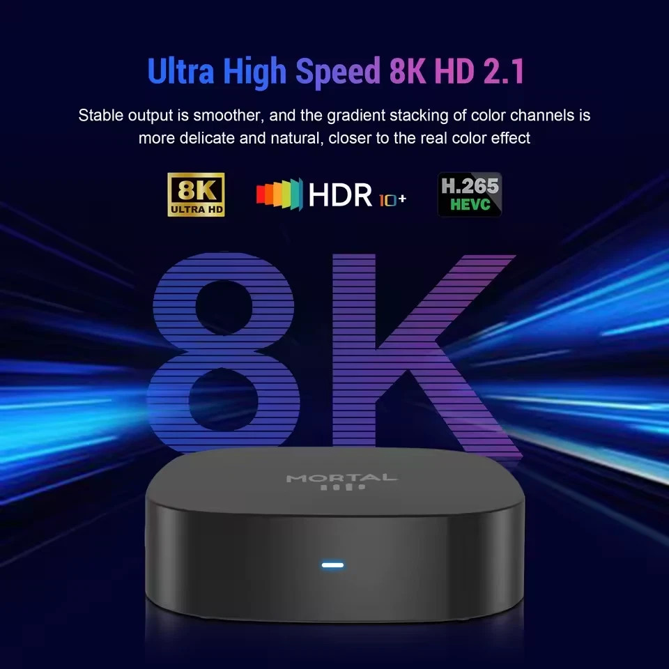 Android 16 TV Box 8GB RAM 128GB ROM 8K UHD WLAN Bluetooth RK3518 Media Player