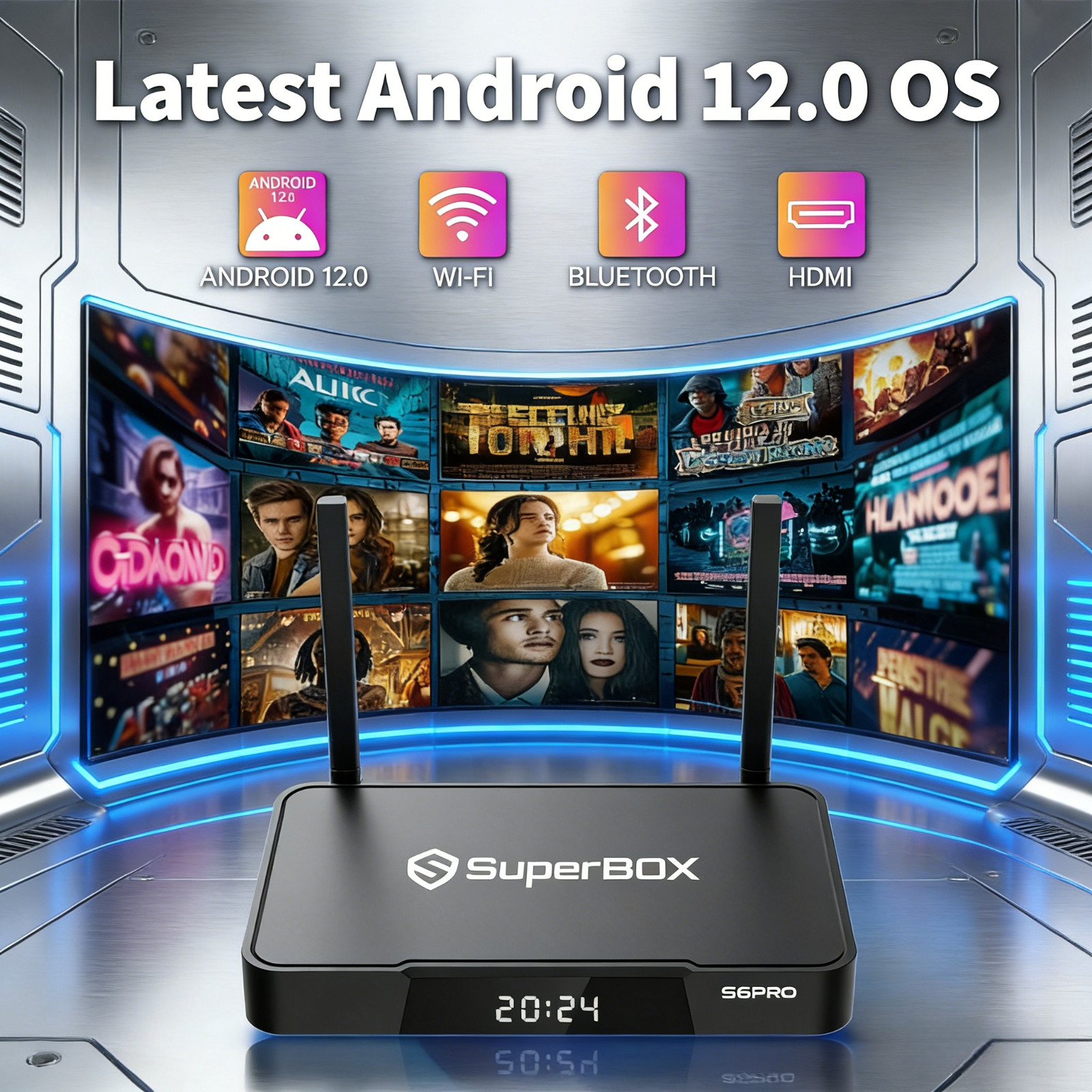 SupeBox S6 Pro Smart Streaming Box Google Assistant 7-Day Playback H.265 4K HDR