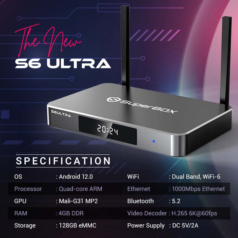 SuperBox S6 Ultra TV BOX Authorized Distributor Ship The Working Day Free Ship