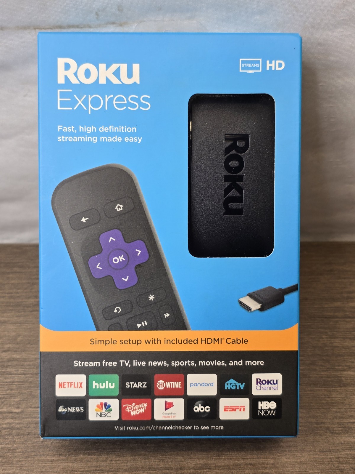 Roku Express 4K – HD/4K/HDR Streaming Player with Simple Remote Brand New