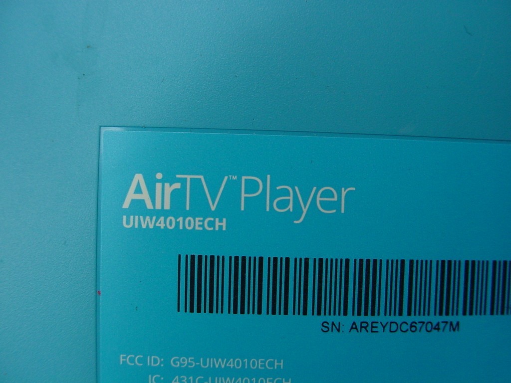 AIRTV PLAYER STREAMING MEDIA PLAYER UIW4010ECH – UNIT ONLY