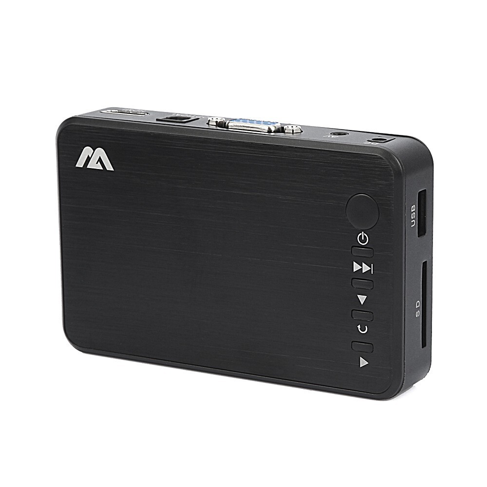 Seebest P6 HD Player Video Player HDMI VGA AV For Home U Disk SD Card Projector-