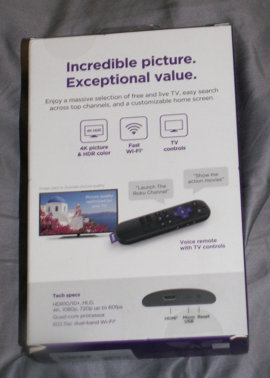 Roku Express 4K+ Streaming Player HD/4K/HDR with Roku Voice Controls NEW
