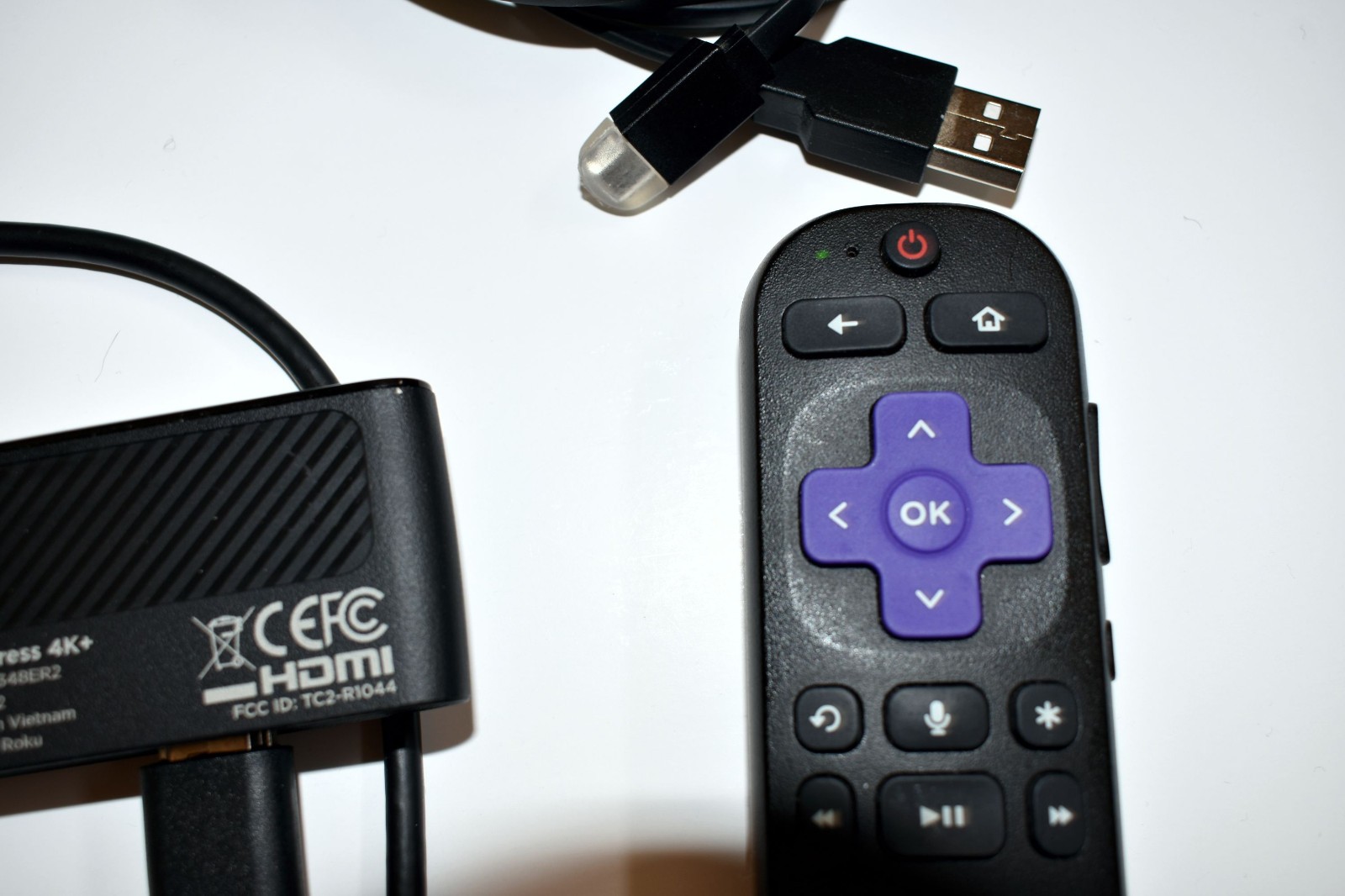 Roku Express 4K+ 3941X Streaming Media Player with Remote & 10′ Power Cable