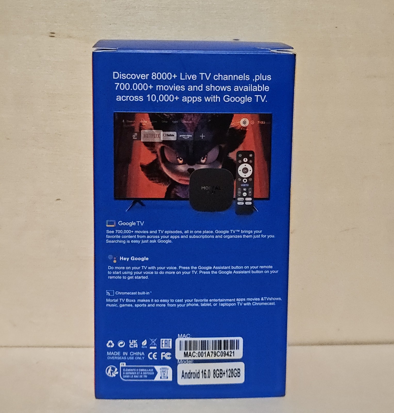 Mortal 8K Plus Streaming Device + 1 Year Of Premium Streaming Access