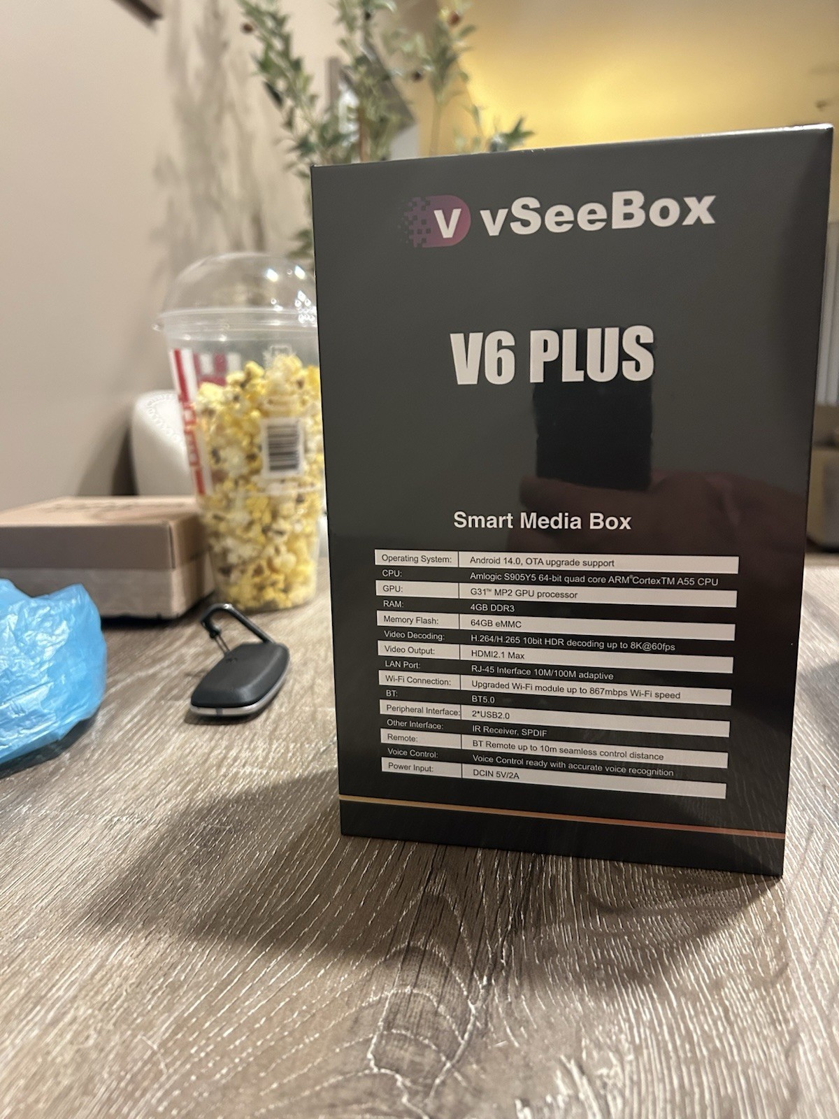 vSeeBox V6 PLUS Smart Media Box Android 8K 64GB/4GB Quad Core Wi-Fi