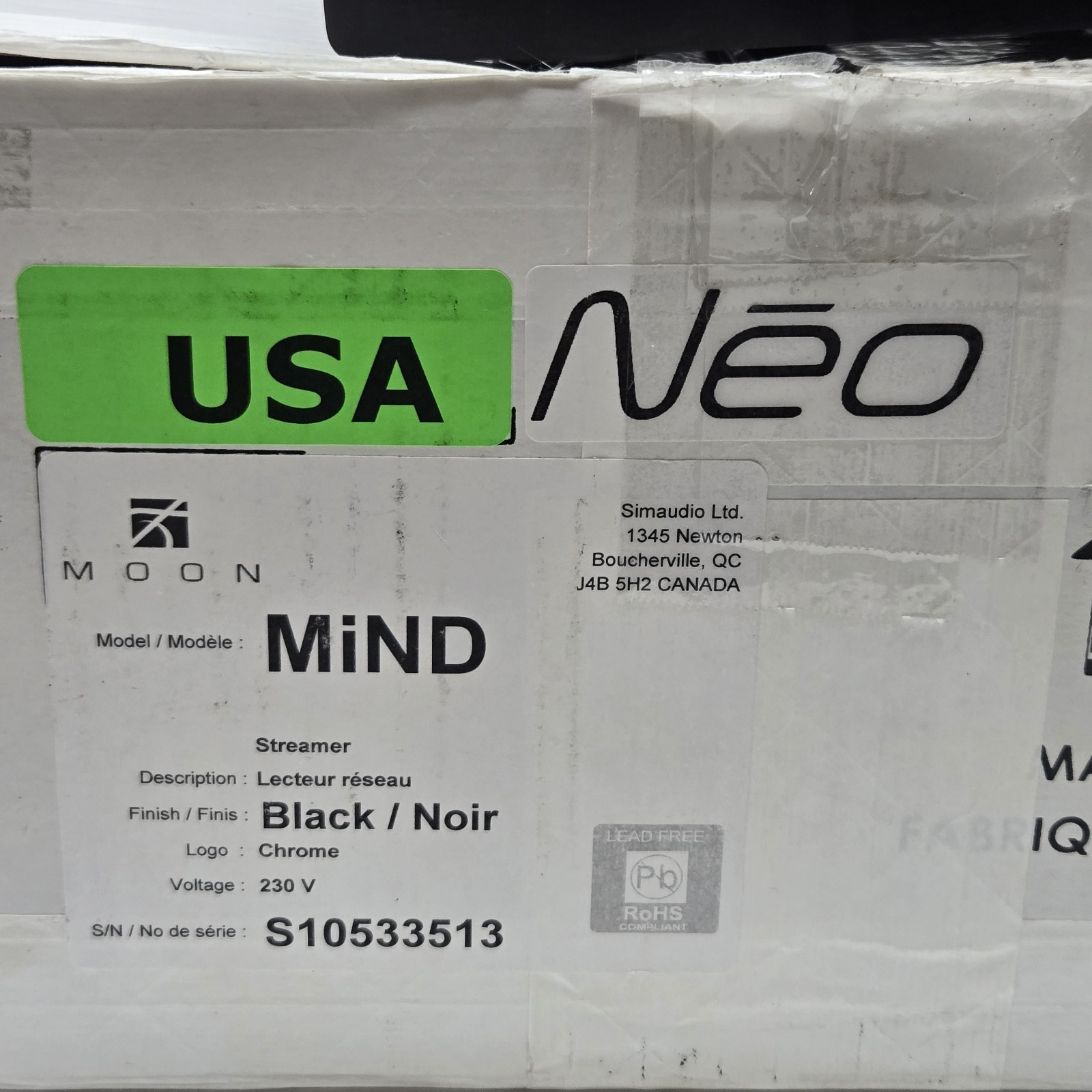 Simaudio MOON MiND Neo Network Streaming Device Player Audiophile Streamer 230V