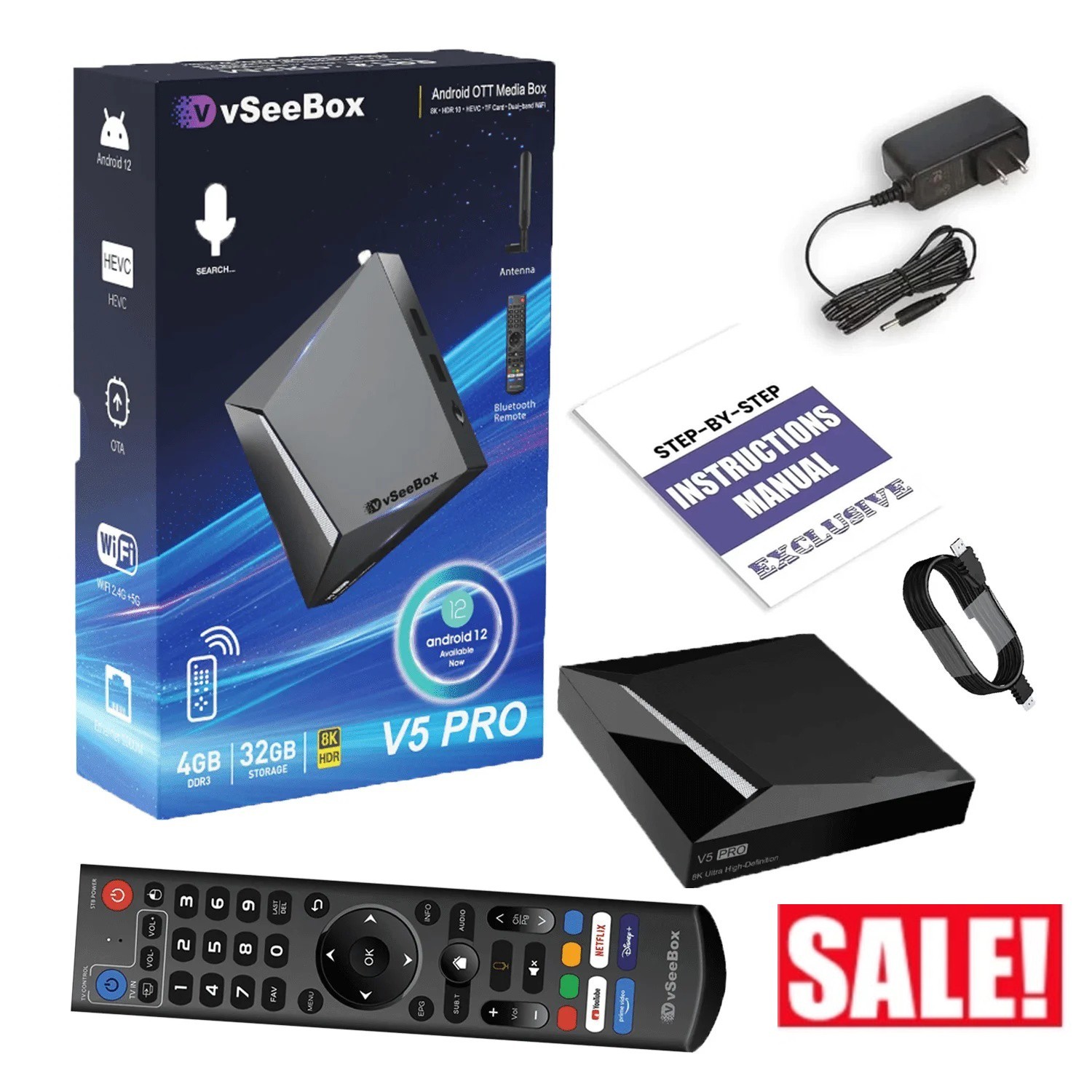 2026 Vseebox V5 pro, Latest Android TV Box Authorized Dealer Same-Day Ship