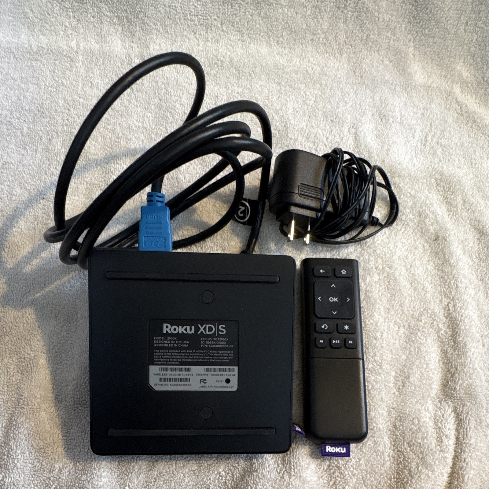 Roku XD|S 2100X 1080p Wi-Fi Streaming Box HDMI Ethernet Roku OS Black