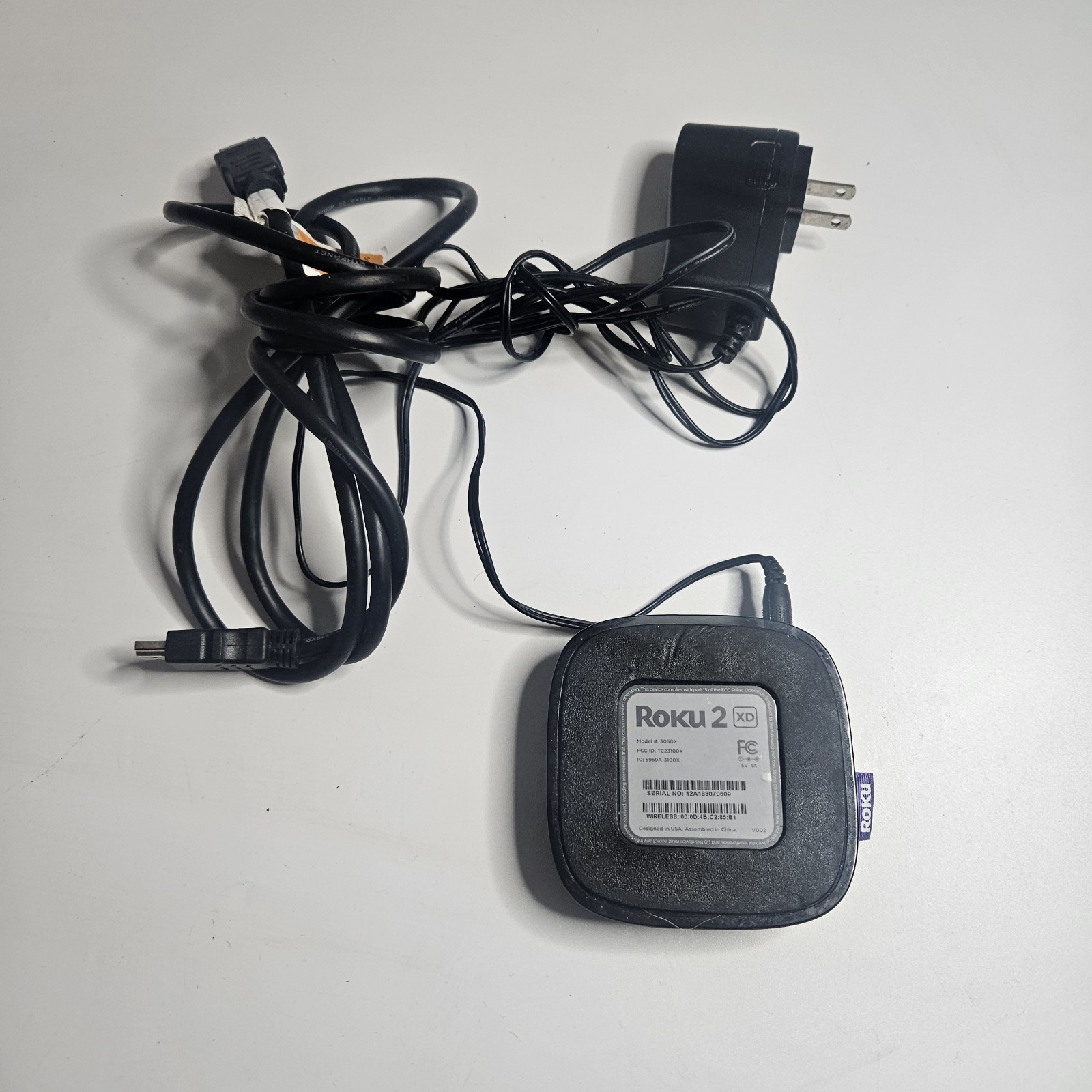 Roku 2 XD..#3050X w/HDMI/PowerCord (No Remote)