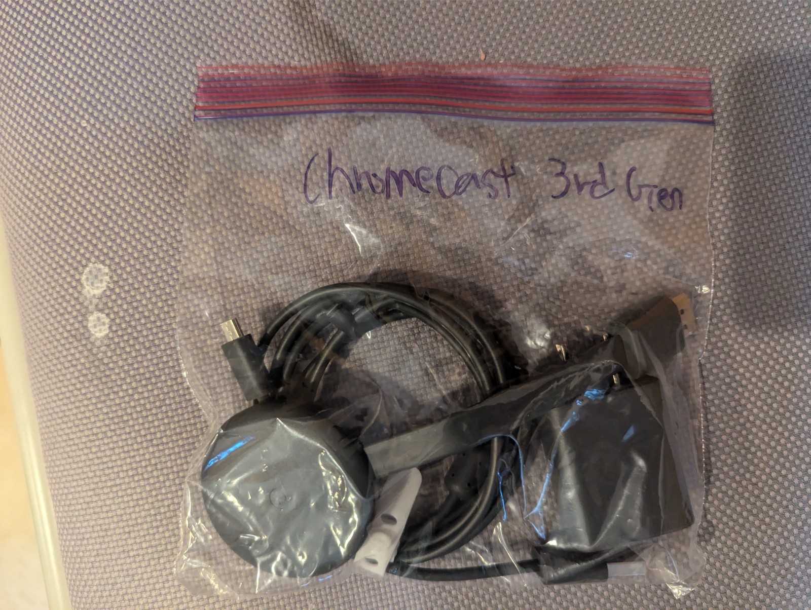 Google Chromecast 3rd Gen 1080p HD Media Streaming Device Tested w/ AC Adapter