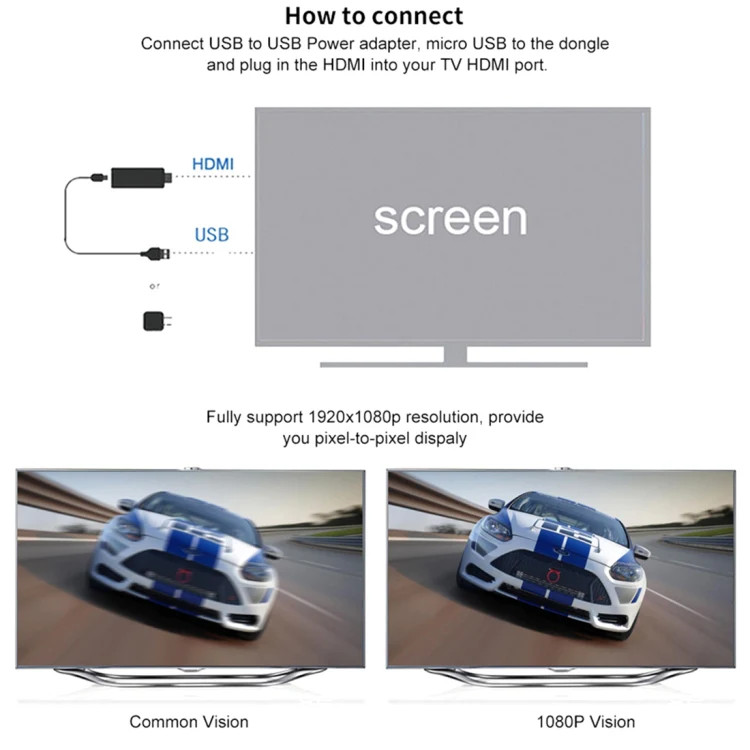 M9 Plus Wireless WiFi Display Dongle Receiver Airplay Miracast DLNA 1080P HDMI T