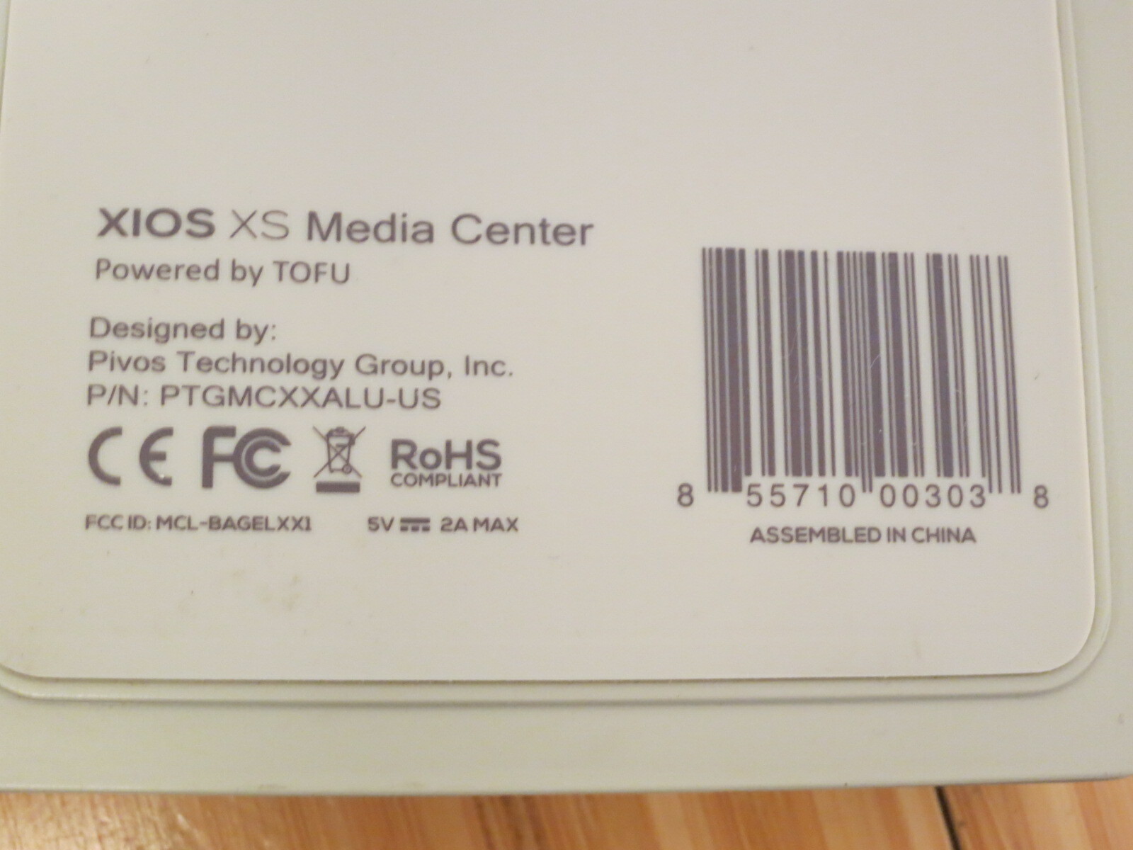 Xios XS – PTGMCXXALU-US – Media Play Box- TOFU, WiFi, Bluetooth, USB, HDMI, SPDI