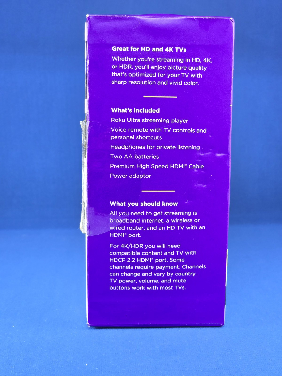 Roku Ultra 4800R 4K Streaming Media Player Black – New Open Box, & Wall Mount!