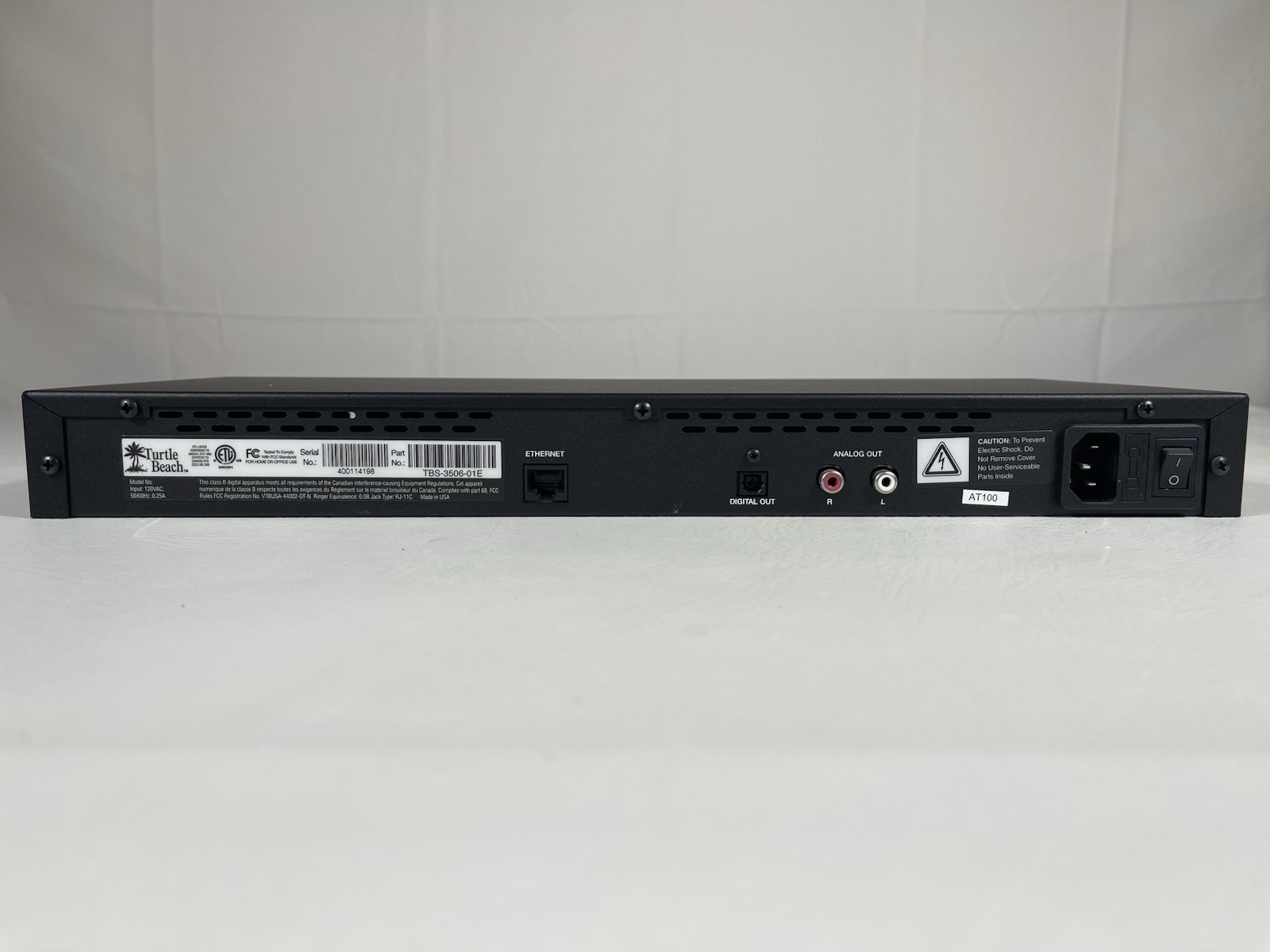Turtle Beach Audiotron Hi-Fi Streaming Music Player TBS-3506-01E Remote – Works