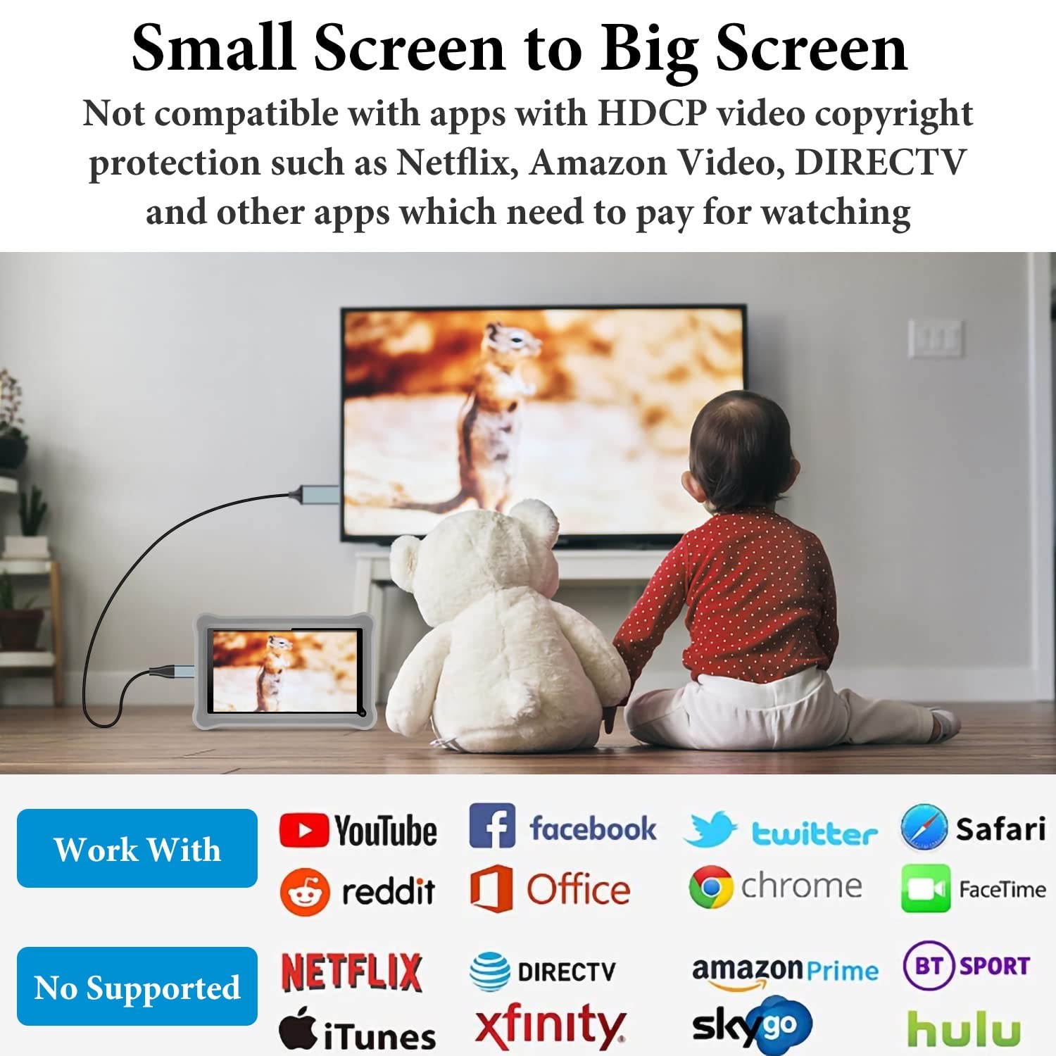 iShare iOS Wireless HDMI Display Adapter for iPhone, Streaming Mirroring Device