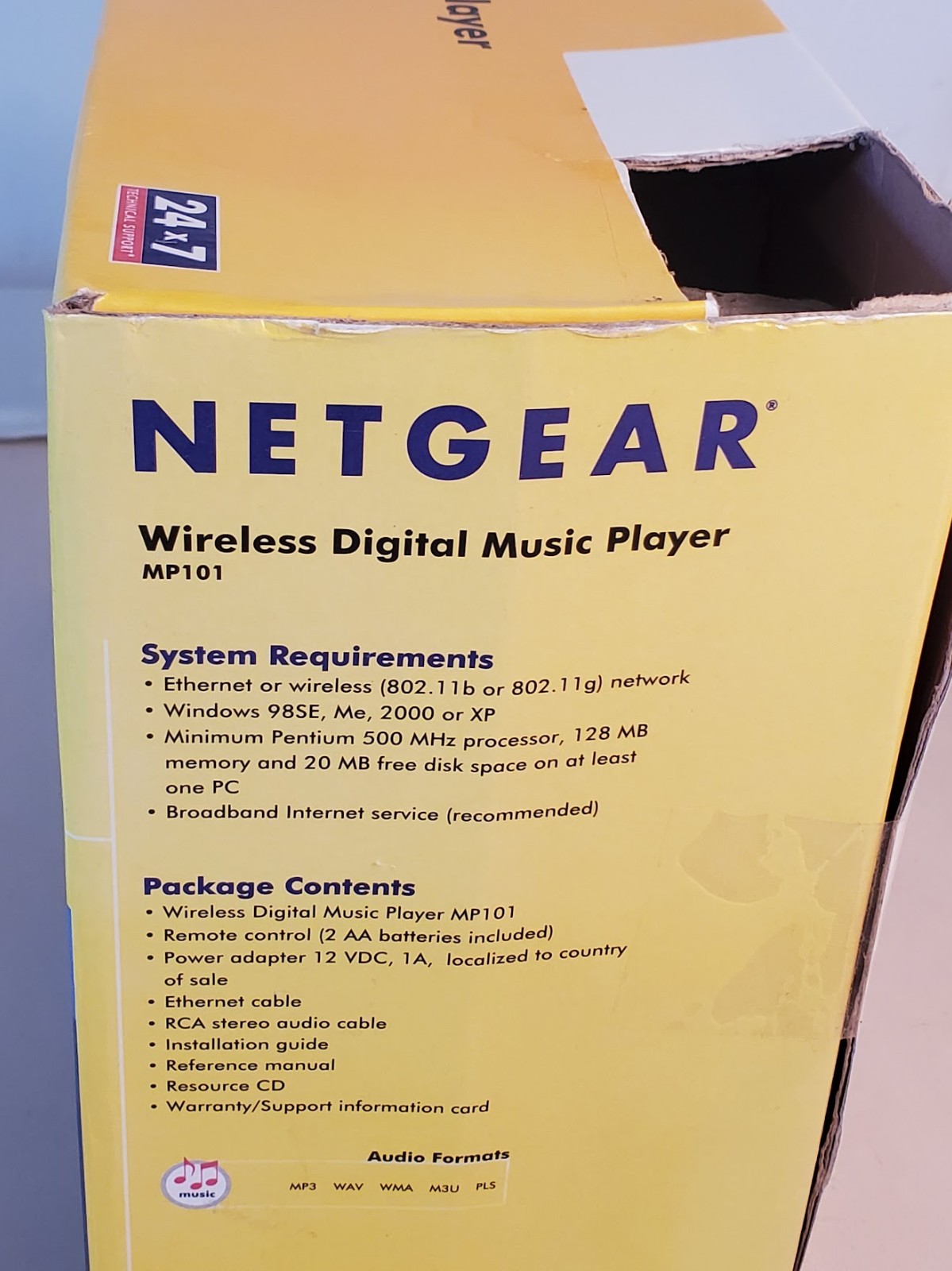 NetGear MP101 Wireless Digital Music Player. Media Streamer for MP3 WMA WAV. new