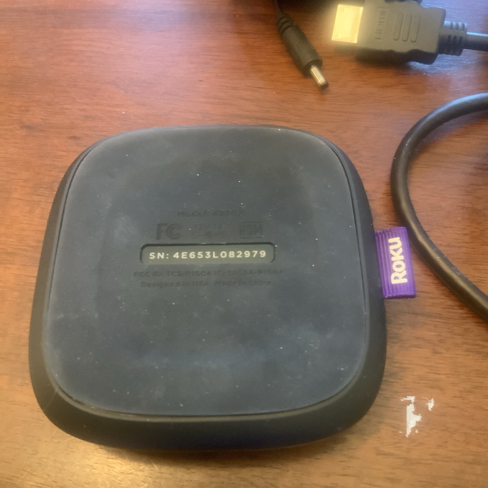 Roku 3 Media Streamer 4200X with Remote & Power Adapter & USB Cord