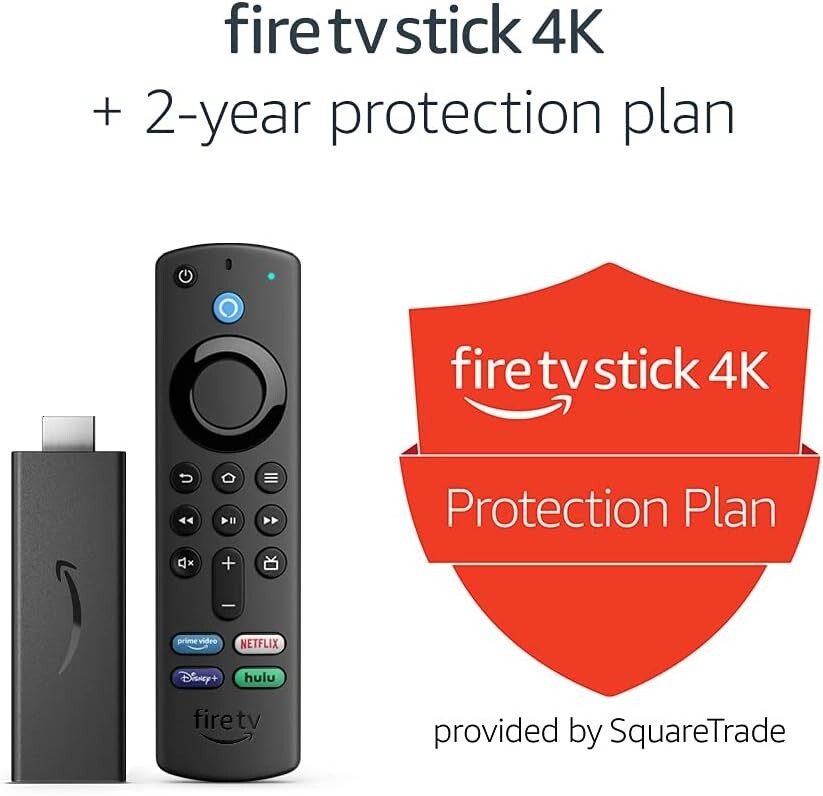Fire TV Stick 4K Bundle with 2-Year Protection Plan