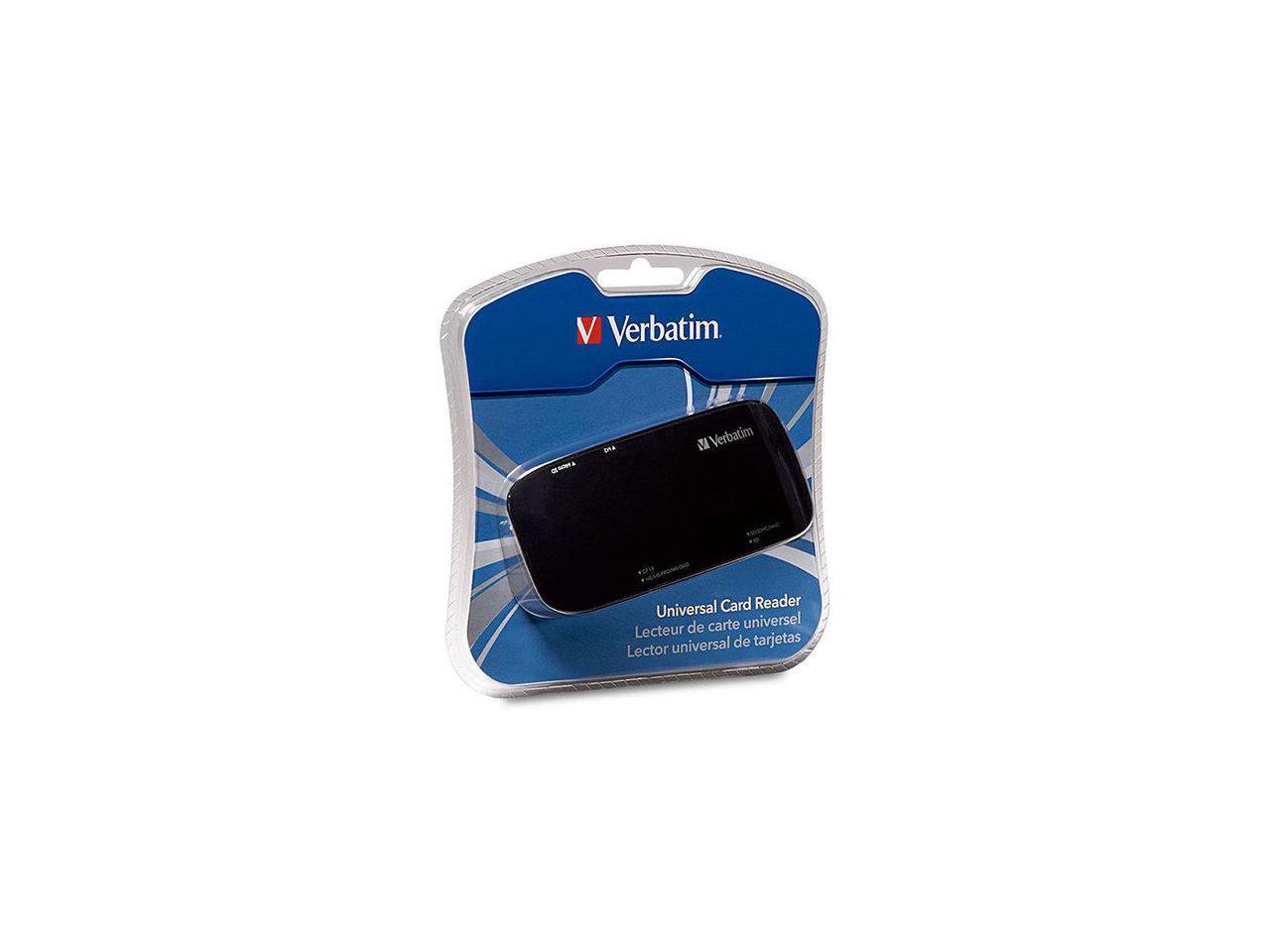 Verbatim Universal Card Reader, USB 2.0 – Black – USB 2.0 – Black