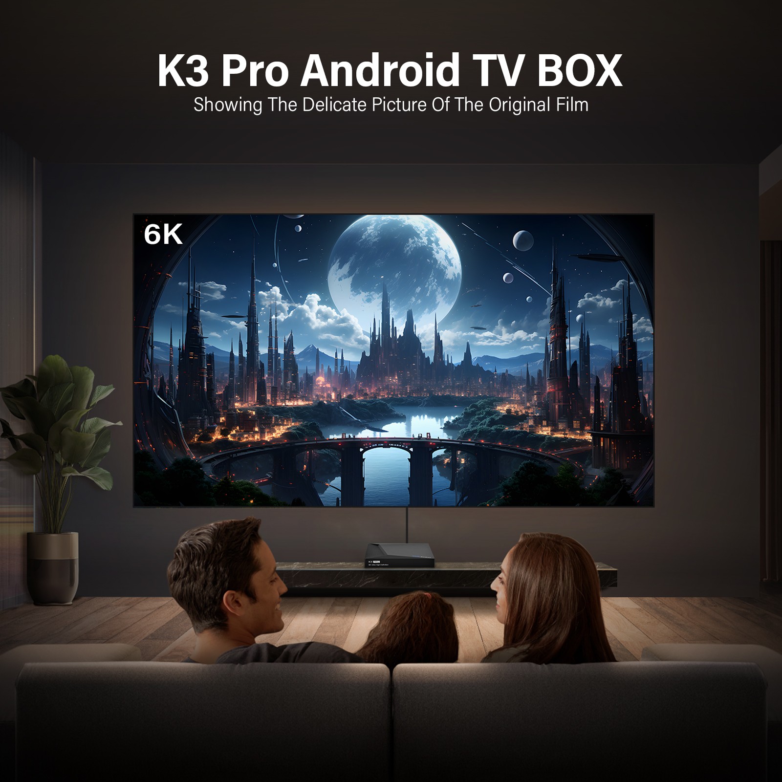 New WE2USAT K3 PRO 6K Super TV Box Streaming Box Voice Control