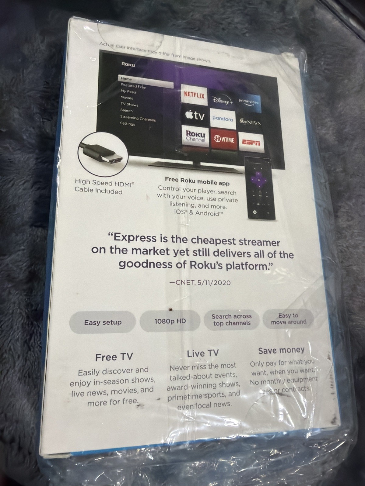 Roku Express HD Streaming Media Player – Black NEW Sealed Fast High Definition