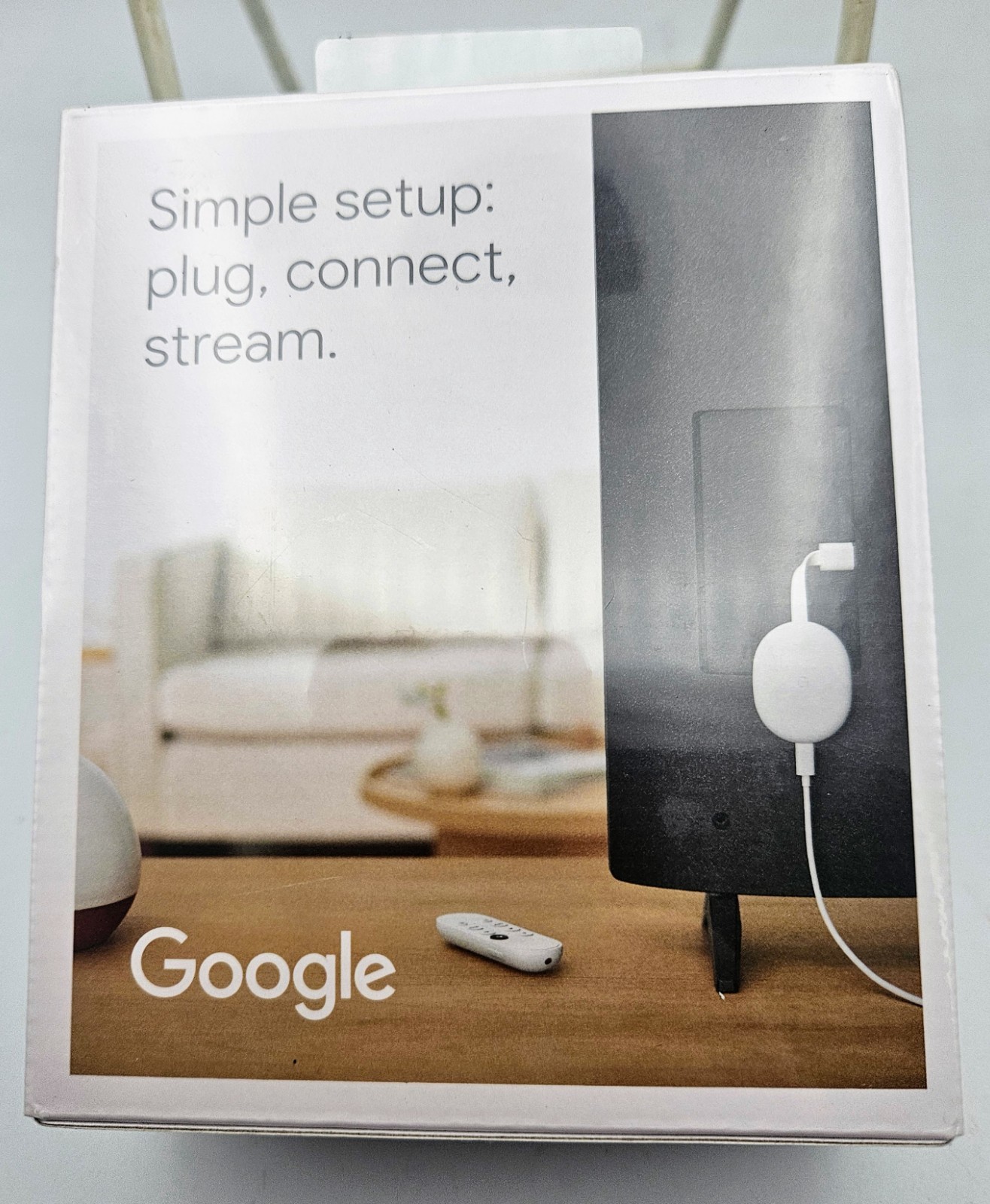 Google Chromecast with Google TV (White) Model GAO 1919-US 4K-UHD-4th. Gen. NIB