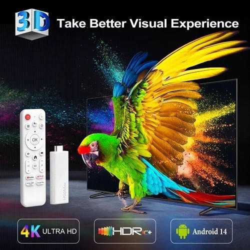 Android TV Stick H96 Max H313 TV Stick Google Voice Assistant TV Box Wifi6 BT5.0