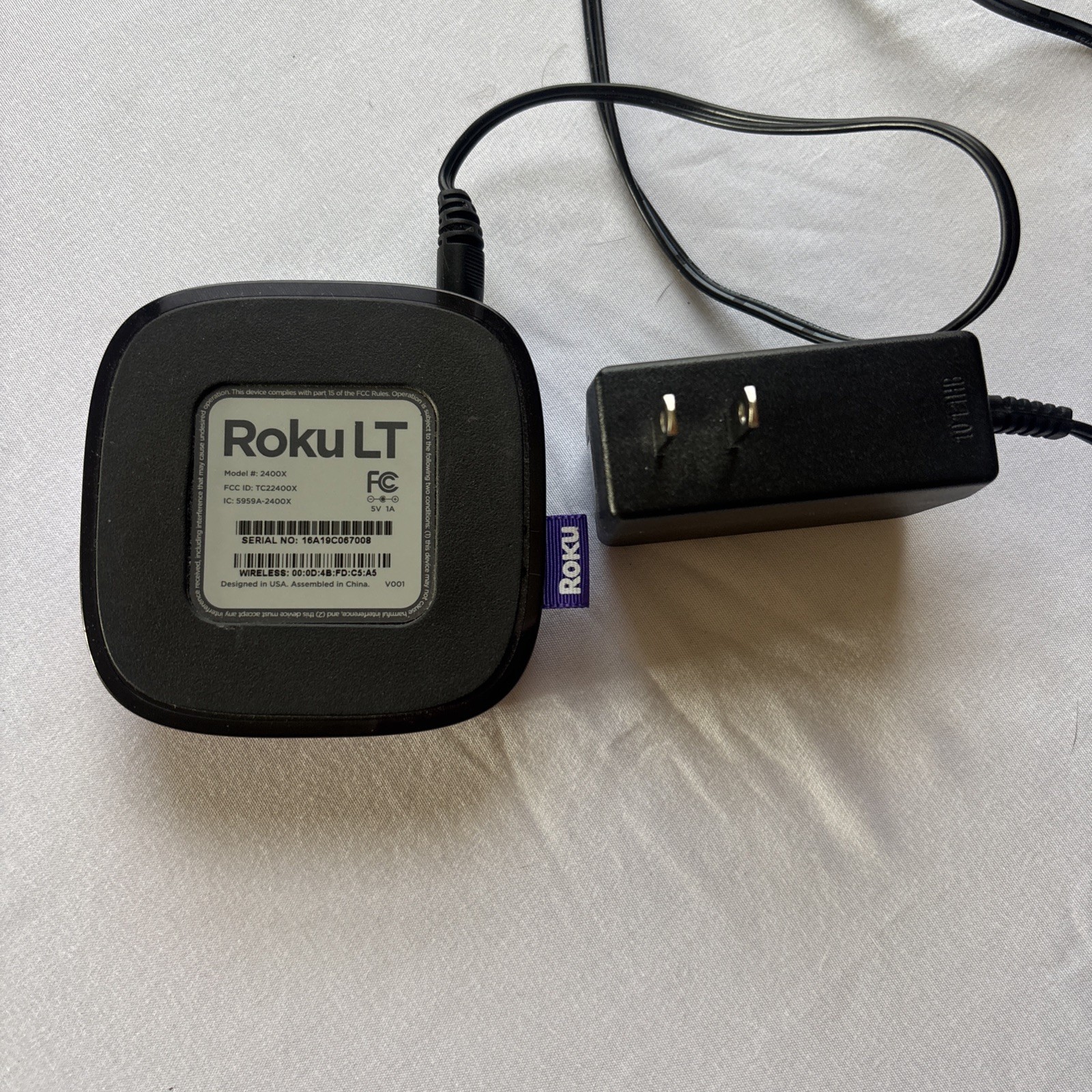 Roku LT (2nd Generation) Media Streamer 2400X – Purple Parts Only