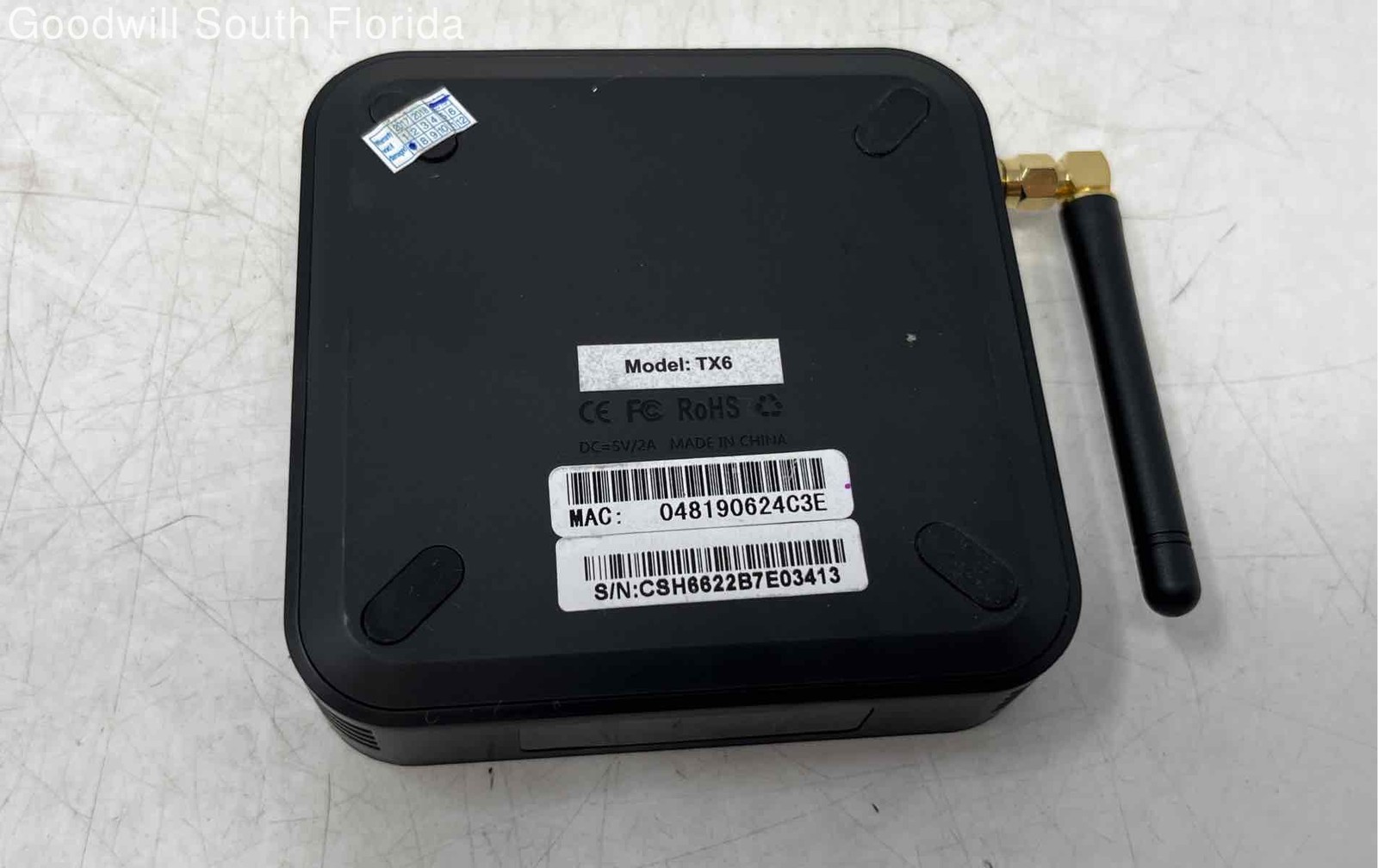 Tanix Model TX6 Black Android TV Box Media Player USB And HDMI Ports Not Tested