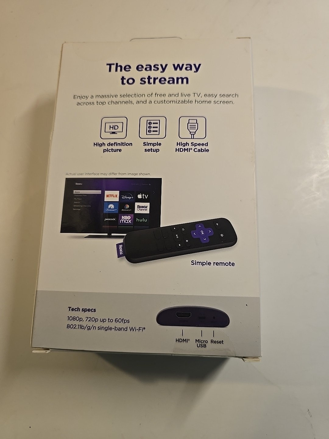 Roku le HD Streaming Media Player Wi-Fi Enabled High-Speed HDMI Cable NIB Sealed