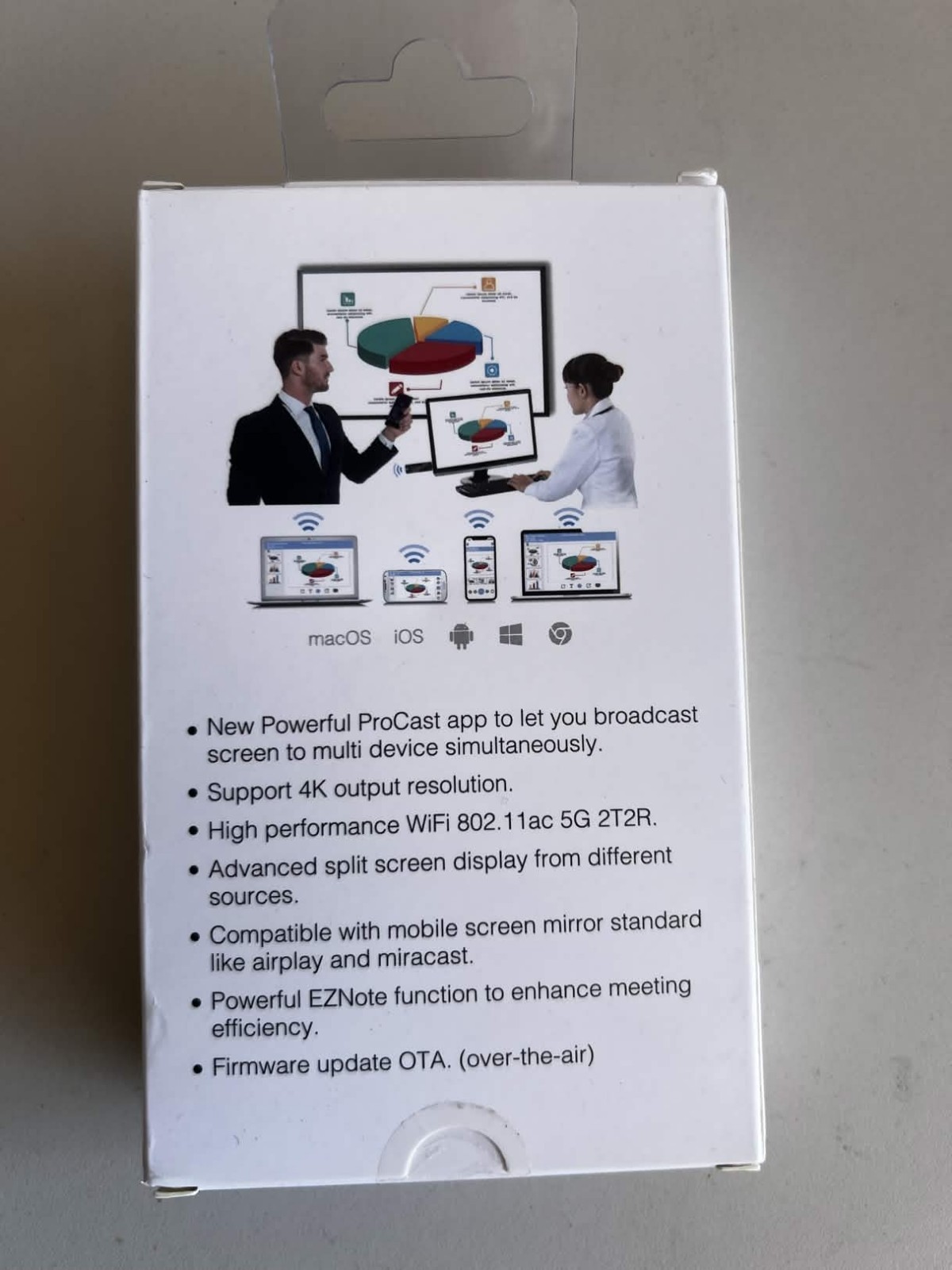 EZCast PRO II Dongle 5G Wireless HDMI Extender 4K AirPlay Miracast DLNA