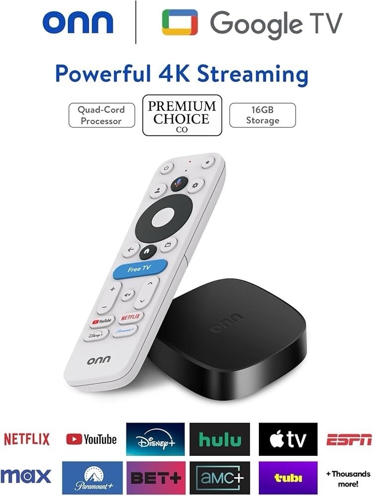 Onn 4K Plus Streaming Device Google TV 4K 2025 16gb 2gb Sold Out Discontinued
