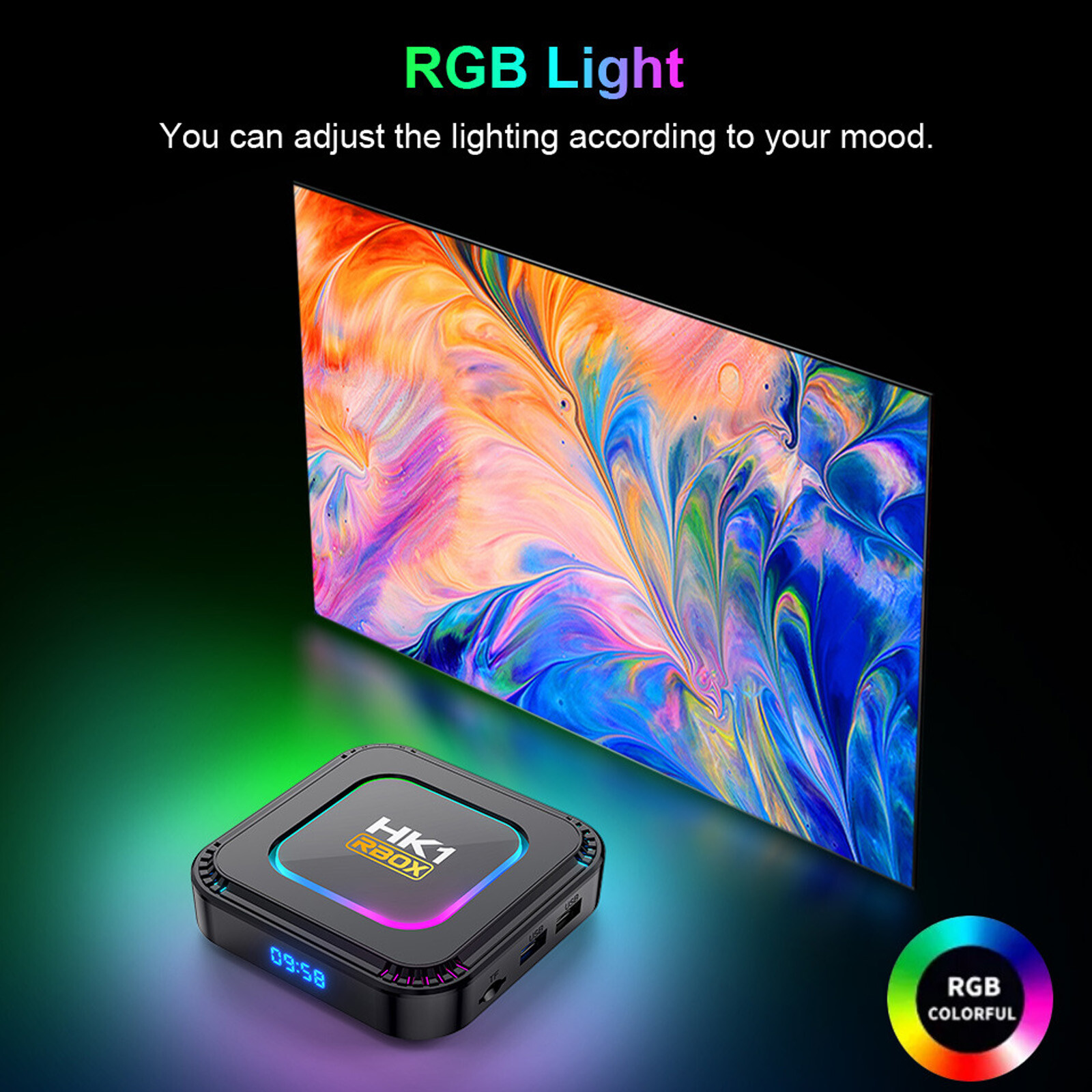 2024Upgraded Smart TV Box 8K HDMedia Stream Player Android 13 Quad Core HK1 RBOX